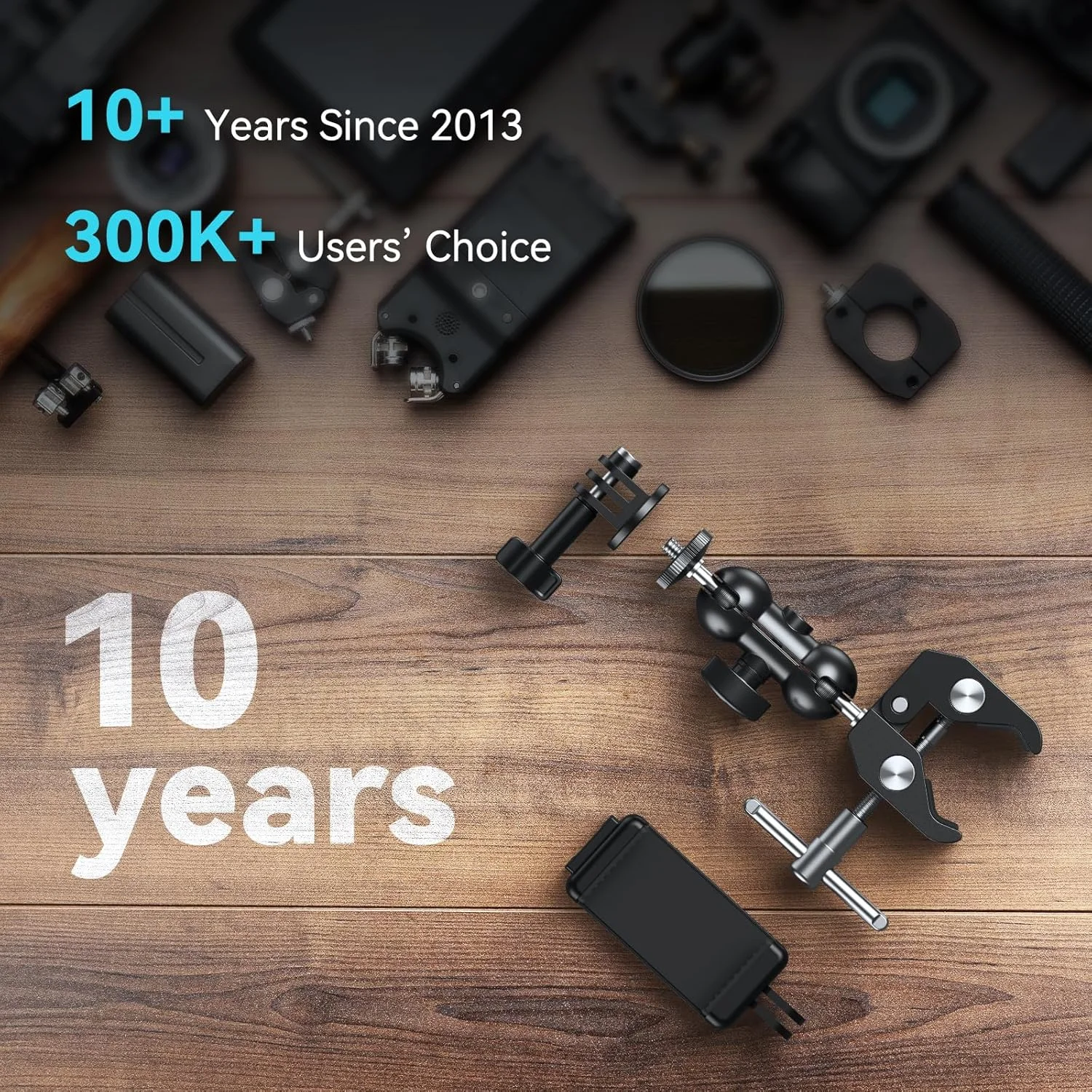 نگهدارنده سوپر اسمال ریگ برای دوربین GoPro و تلفن، نگهدارنده دوربین قابل تنظیم با آداپتور GoPro و هولدر تلفن 4373