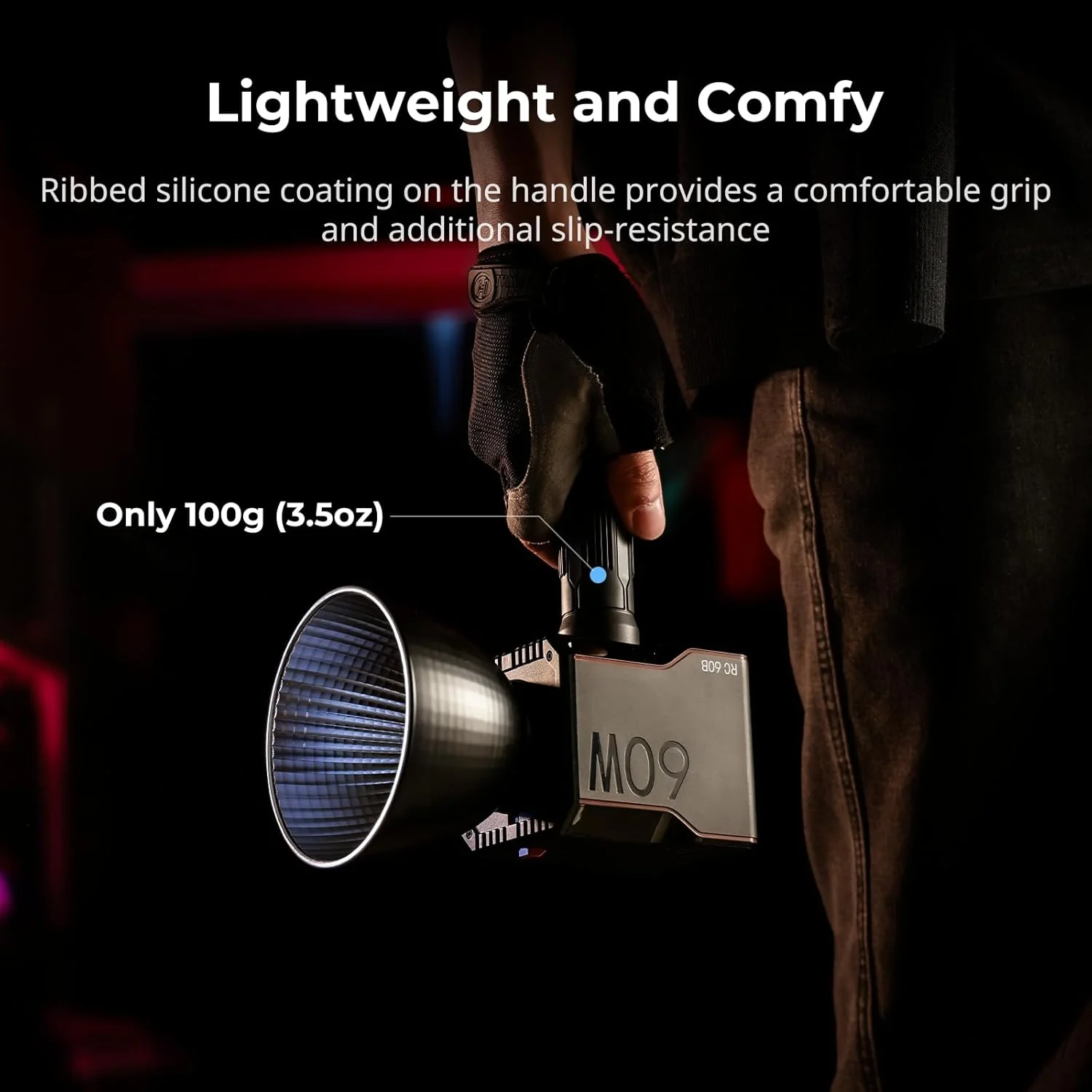 دسته گریپ SmallRig برای RC 60B، امکان نورپردازی سیار، دارای سوراخ رزوه ای 1/4 اینچی، سازگار با پایه های نور یا سه پایه های رومیزی - 4351