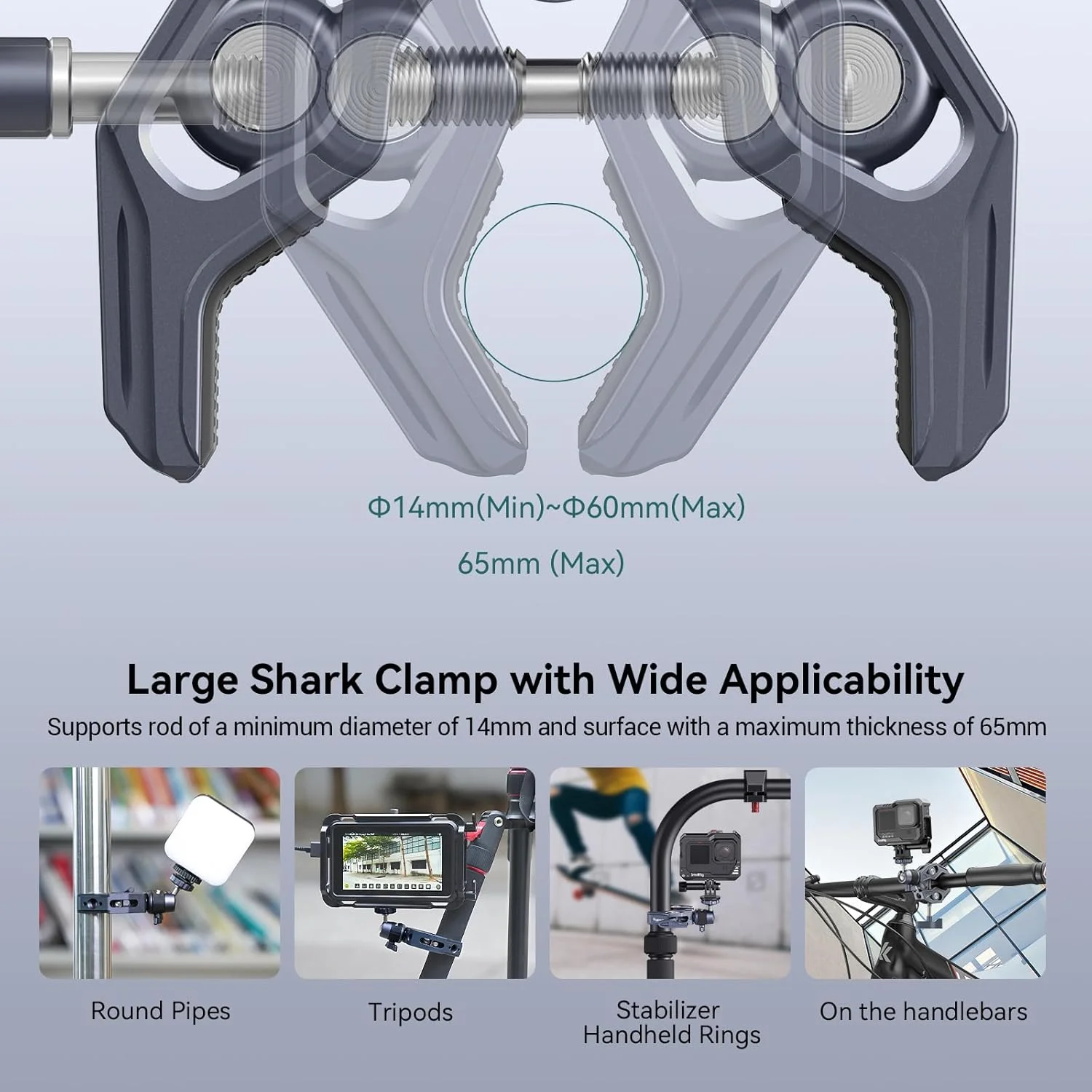 گیره سوپر اسمال ریگ با سر توپی، گیره نگهدارنده دوربین، آداپتور رهاسازی سریع برای گو پرو، مانیتور دوربین، چراغ ال ای دی، حداکثر تحمل وزن 3.5 کیلوگرم - 4102 گیره سوپر اسمال ریگ با سر توپی، گیره نگهدارنده دوربین، آداپتور رهاسازی سریع برای گو پرو، مانیتور دوربین، چراغ ال ای دی، حداکثر تحمل وزن 3.5 کیلوگرم - 4102