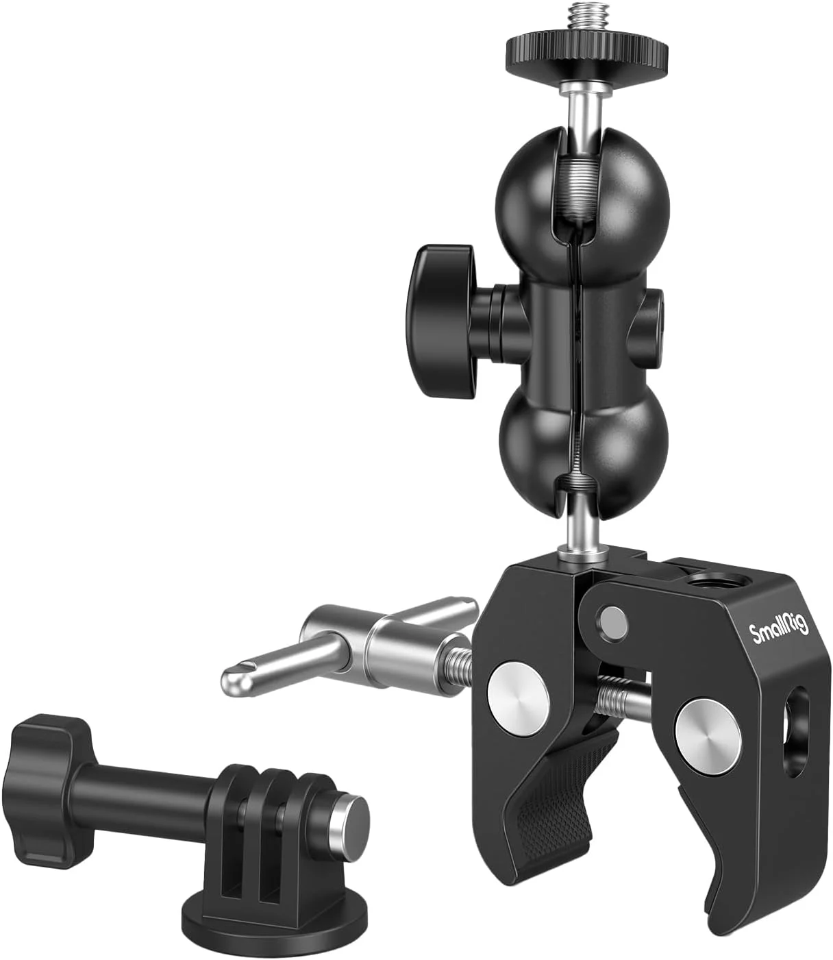 گیره اتصال دوربین ارتقا یافته SMALLRIG، بازوی جادویی سر توپی دوتایی با گیره، گیره فوق العاده با رزوه های ضد لغزش، ظرفیت بار 1.5 کیلوگرم برای Gopro، وب کم، دوربین، مانیتور و نور -1138B گیره اتصال دوربین ارتقا یافته SMALLRIG، بازوی جادویی سر توپی دوتایی با گیره، گیره فوق العاده با رزوه های ضد لغزش، ظرفیت بار 1.5 کیلوگرم برای Gopro، وب کم، دوربین، مانیتور و نور -1138B