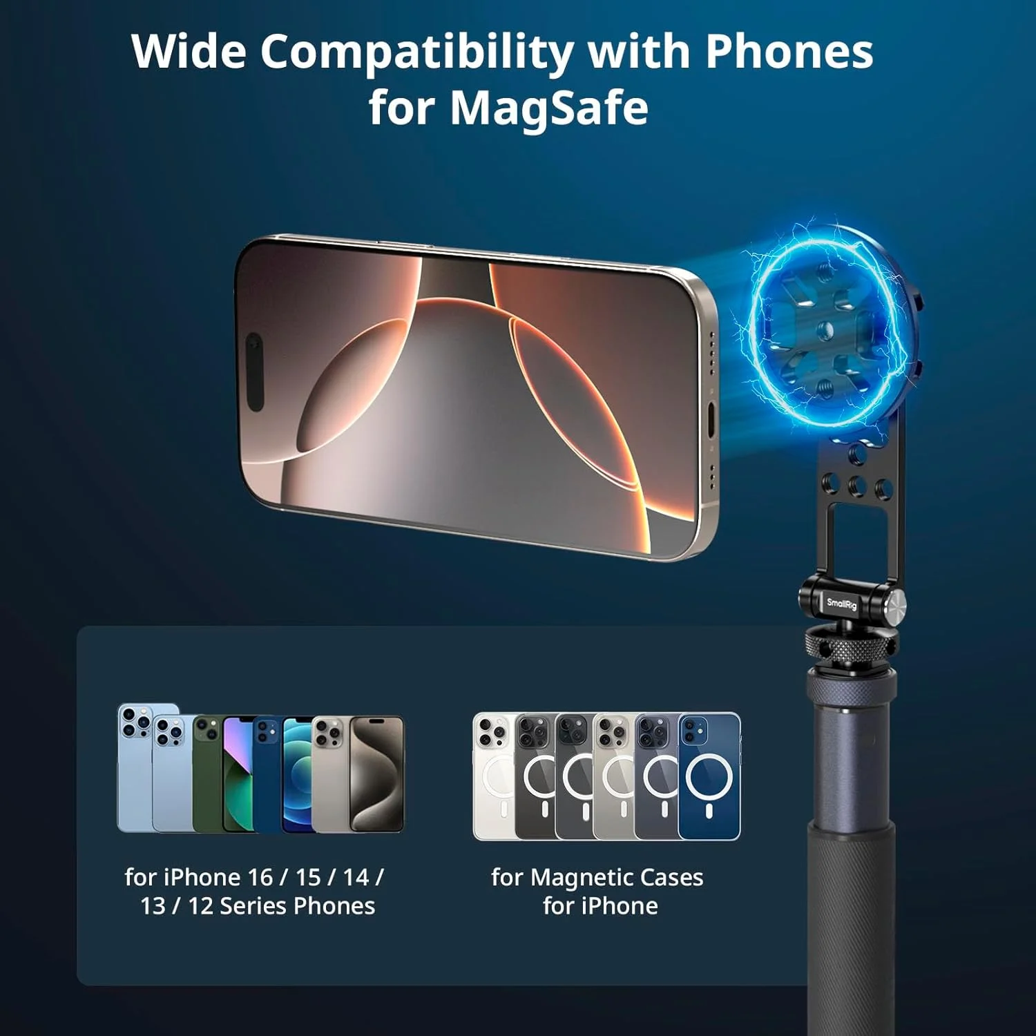 نگهدارنده مغناطیسی فلزی گوشی موبایل اسمال ریگ با مانت کفشک سرد، آداپتور نگهدارنده سه پایه گوشی قابل تنظیم و چرخش برای آیفون، مانیتورینگ دوربین، سه پایه ها، تثبیت کننده ها - 5156 نگهدارنده مغناطیسی فلزی گوشی موبایل اسمال ریگ با مانت کفشک سرد، آداپتور نگهدارنده سه پایه گوشی قابل تنظیم و چرخش برای آیفون، مانیتورینگ دوربین، سه پایه ها، تثبیت کننده ها - 5156