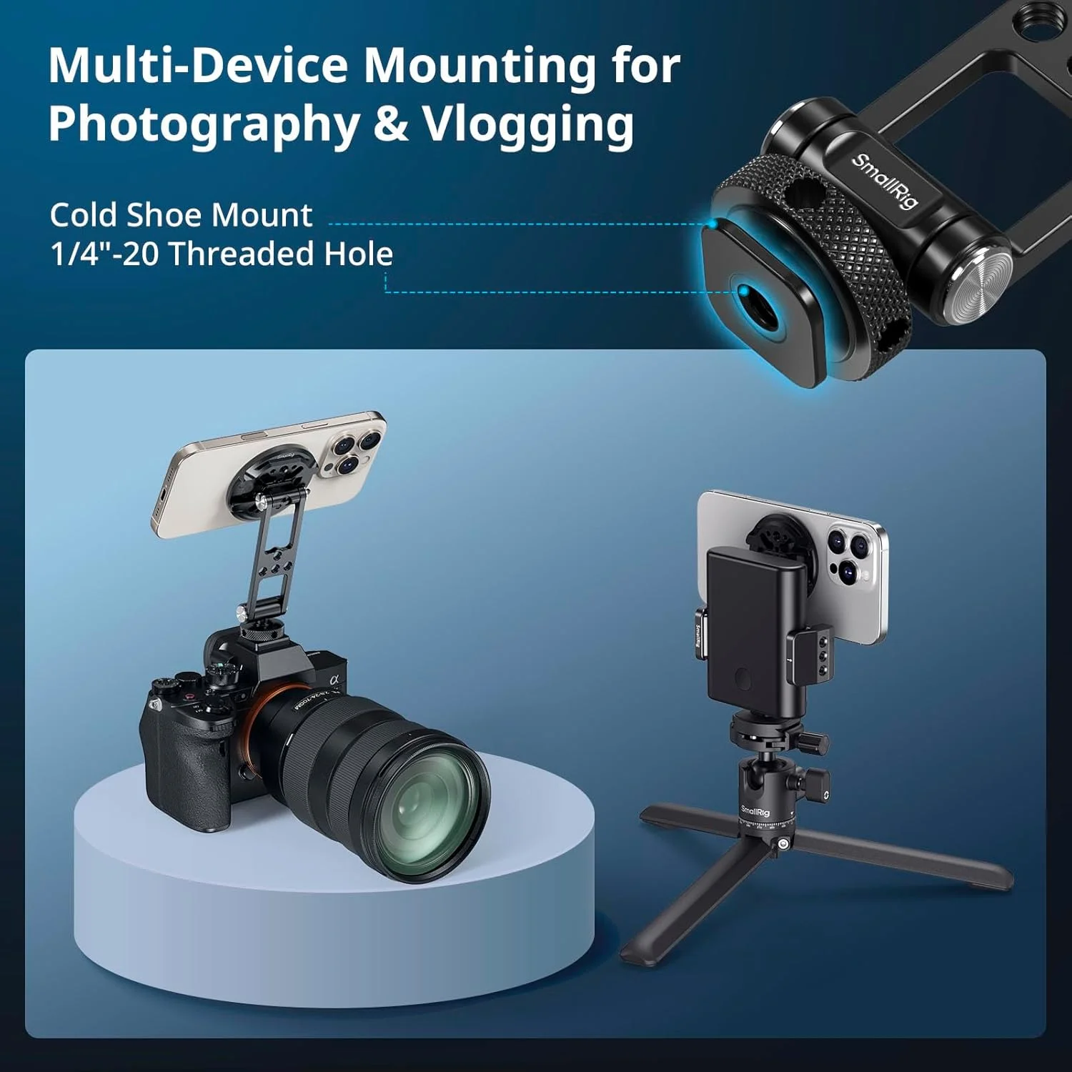 نگهدارنده مغناطیسی فلزی گوشی موبایل اسمال ریگ با مانت کفشک سرد، آداپتور نگهدارنده سه پایه گوشی قابل تنظیم و چرخش برای آیفون، مانیتورینگ دوربین، سه پایه ها، تثبیت کننده ها - 5156 نگهدارنده مغناطیسی فلزی گوشی موبایل اسمال ریگ با مانت کفشک سرد، آداپتور نگهدارنده سه پایه گوشی قابل تنظیم و چرخش برای آیفون، مانیتورینگ دوربین، سه پایه ها، تثبیت کننده ها - 5156