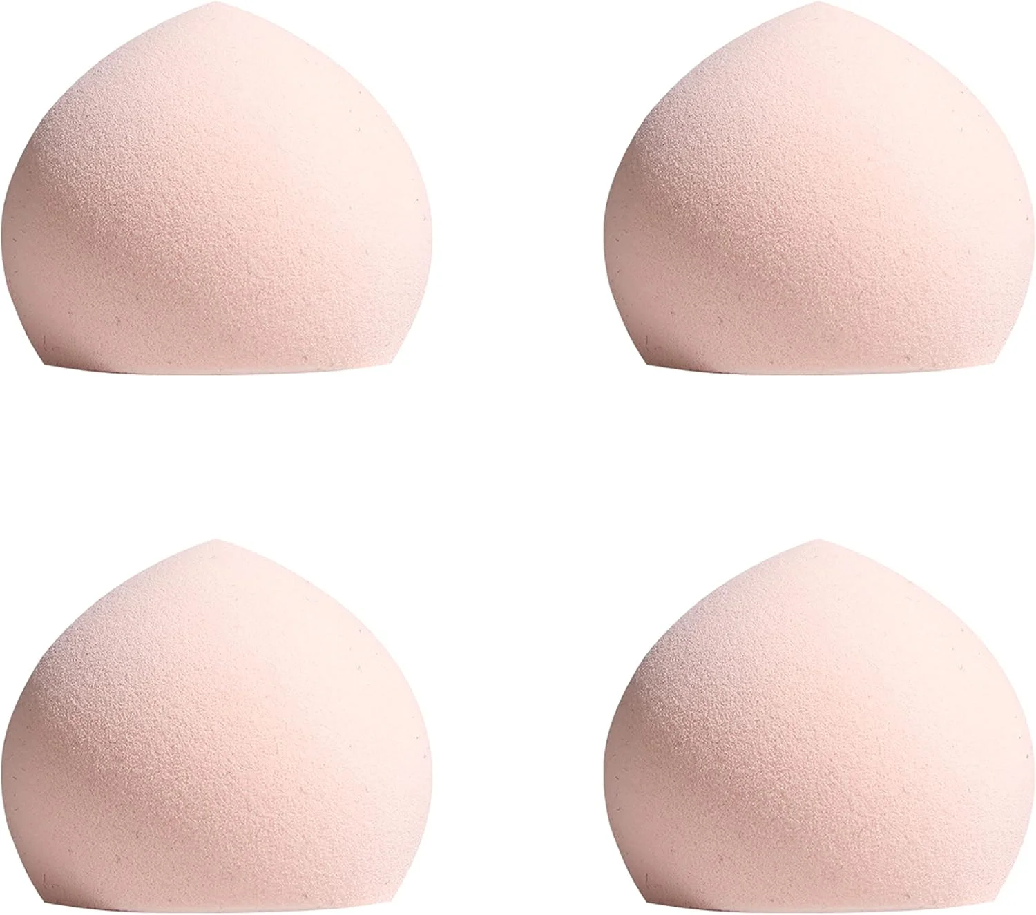 ست اسفنج آرایشی فوق العاده نرم DAB&GLOW مناسب استفاده خشک و مرطوب، بدون لاتکس، با بافت موچی، مناسب برای کرم پودر، پودر، کانسیلر، برنزر، رژگونه، ایجاد پوشش بی نقص و ایربراش، صورتی، 4 عدد (بسته 1 عددی)