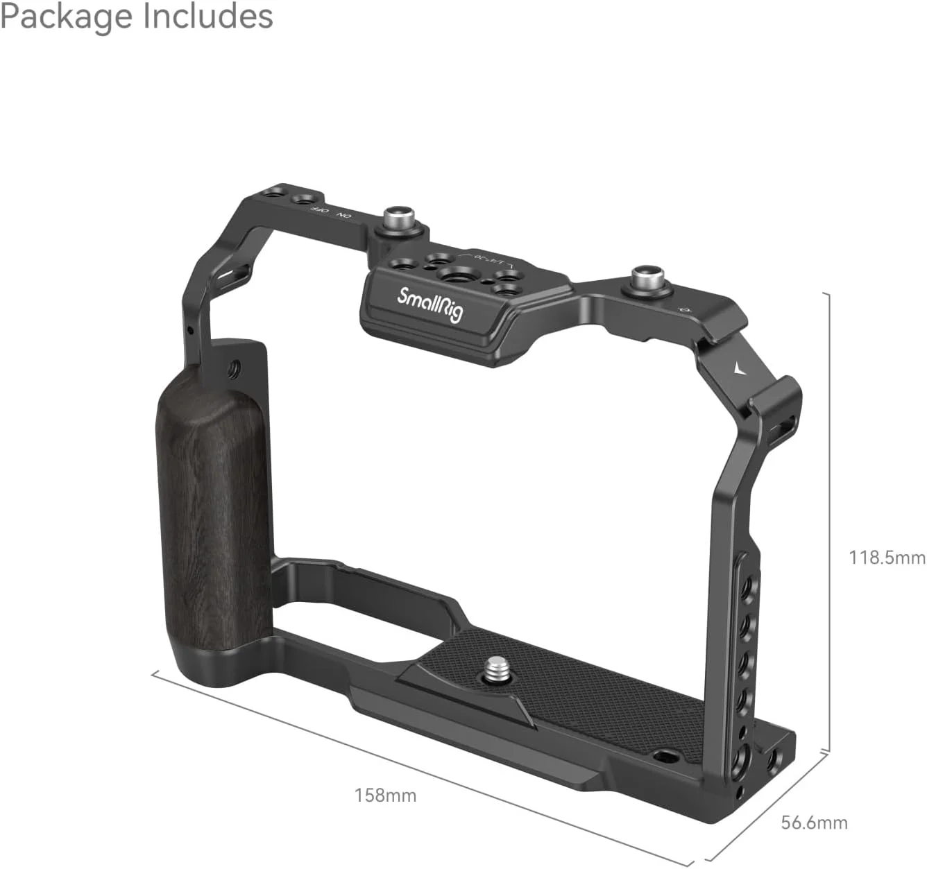 کیج دوربین SmallRig Z f برای نیکون، با دستگیره ارگونومیک آبنوس، دارای صفحه نصب سریع داخلی سازگار با Arca برای تعویض سریع بین گیمبال/سه پایه/حالت تصویربرداری دستی - 4261