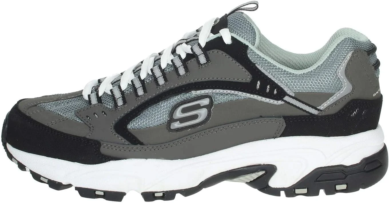 SKECHERS Stamina, Men’s Oxford Shoes, Black (Black/Grey)