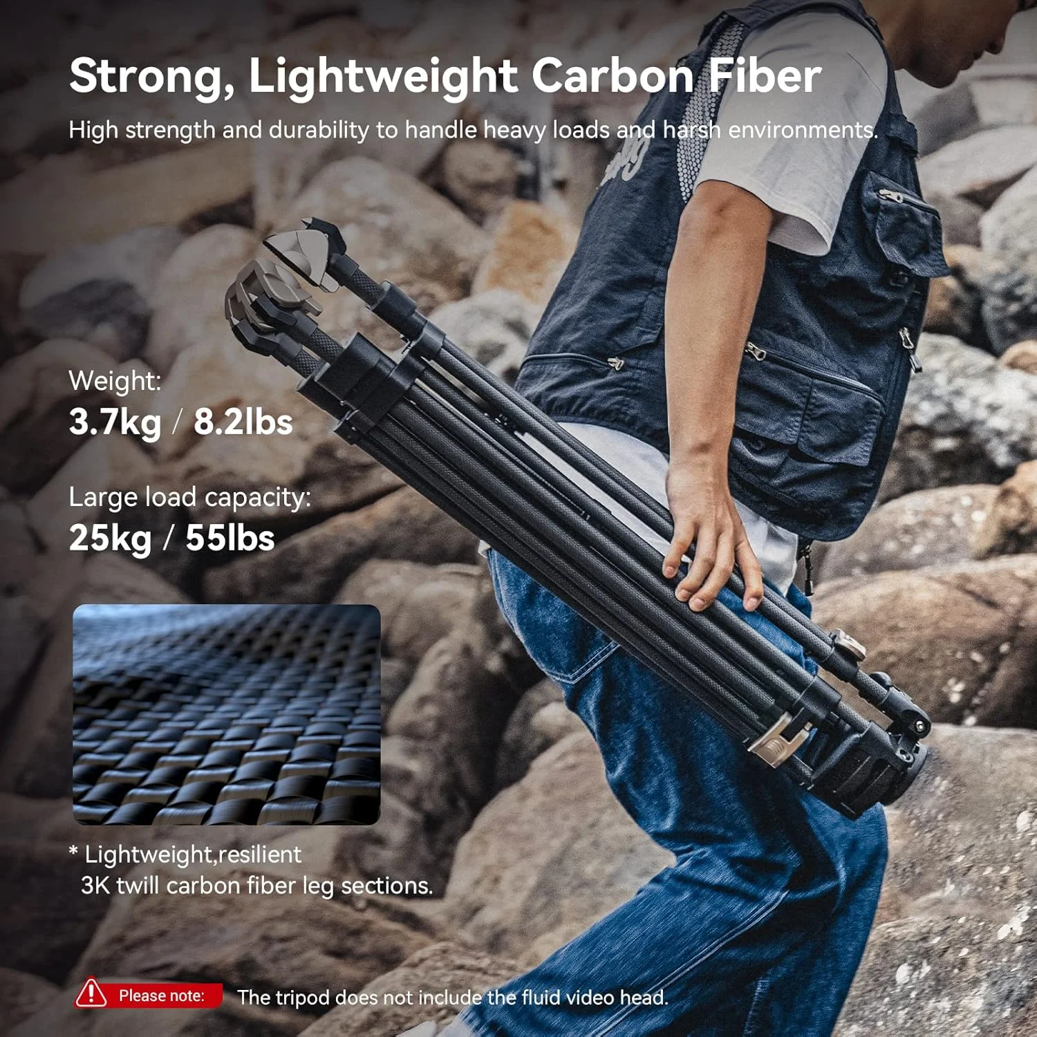 سه پایه فیبر کربنی سنگین SmallRig مدل 4167 سه پایه فیبر کربنی سنگین SmallRig مدل 4167