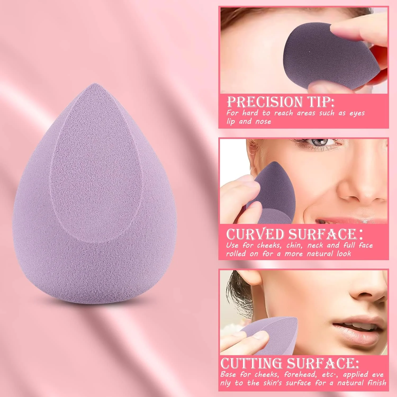 Byffoer Makeup Sponge Set, 4 Pieces Cosmetic Sponges with 1 Concealer Brush, No Latex Foundation Makeup Blending Sponges for Liquids Creams Powder Byffoer Makeup Sponge Set, 4 Pieces Cosmetic Sponges with 1 Concealer Brush, No Latex Foundation Makeup Blending Sponges for Liquids Creams Powder