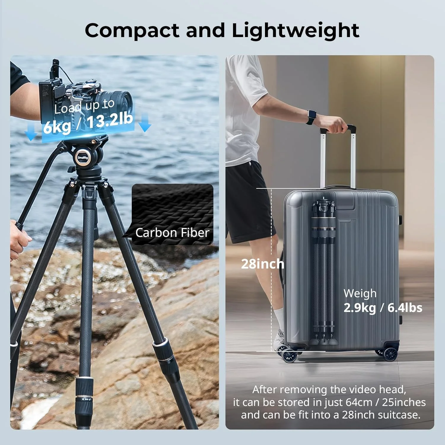 کیت سه پایه فیبر کربنی SmallRig مدل FT-S303 4643 کیت سه پایه فیبر کربنی SmallRig مدل FT-S303 4643