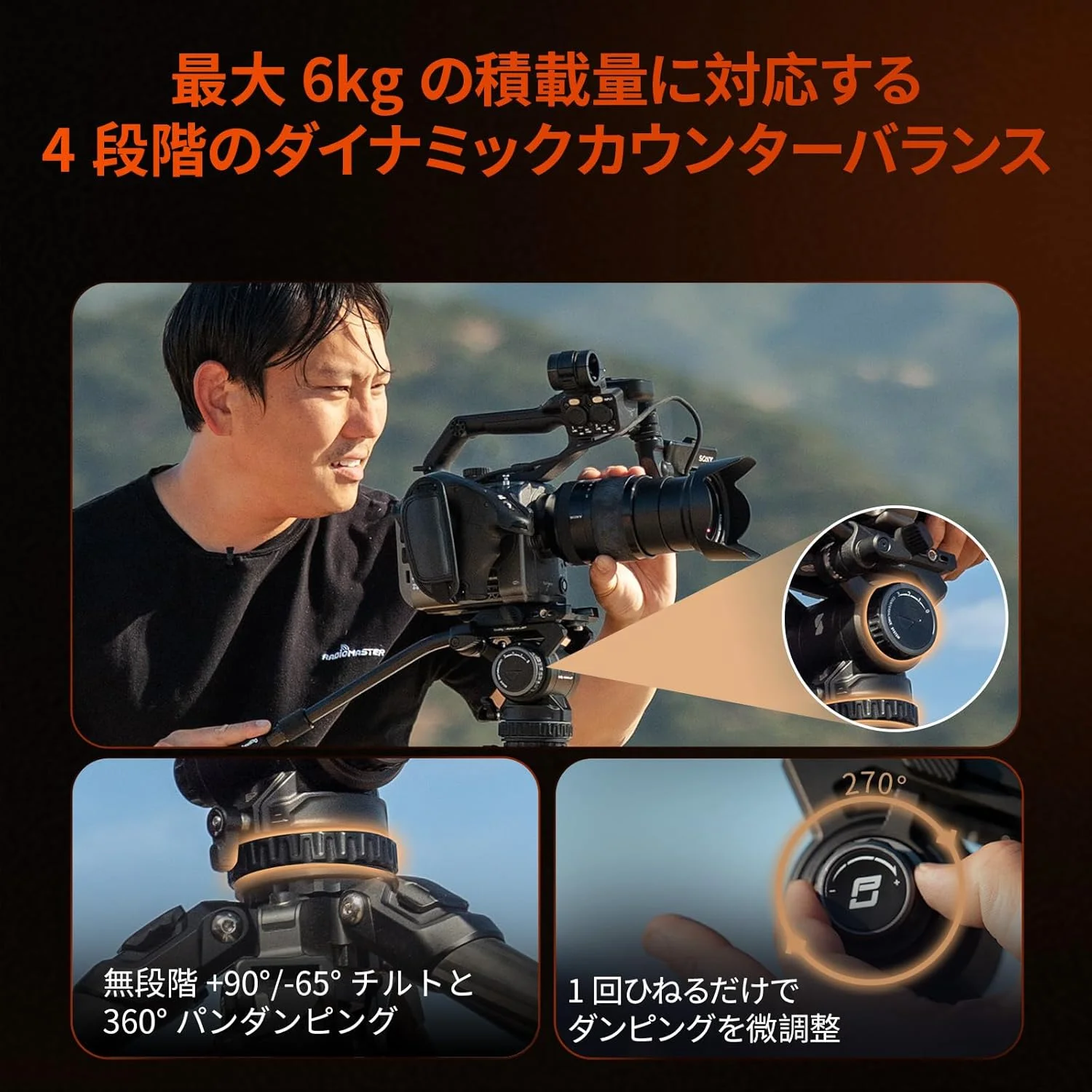 کیت سه پایه فیبر کربنی هیدرولیک SmallRig x Potato Jet Tribex، سه پایه ویدیویی دوربین تلسکوپی با سرعت بالا، هد سیال با تعادل 4 سطح، میرایی بدون پله در Pan/Tilt و تحمل وزن 6 کیلوگرم (سری Origin) کیت سه پایه فیبر کربنی هیدرولیک SmallRig x Potato Jet Tribex، سه پایه ویدیویی دوربین تلسکوپی با سرعت بالا، هد سیال با تعادل 4 سطح، میرایی بدون پله در Pan/Tilt و تحمل وزن 6 کیلوگرم (سری Origin)