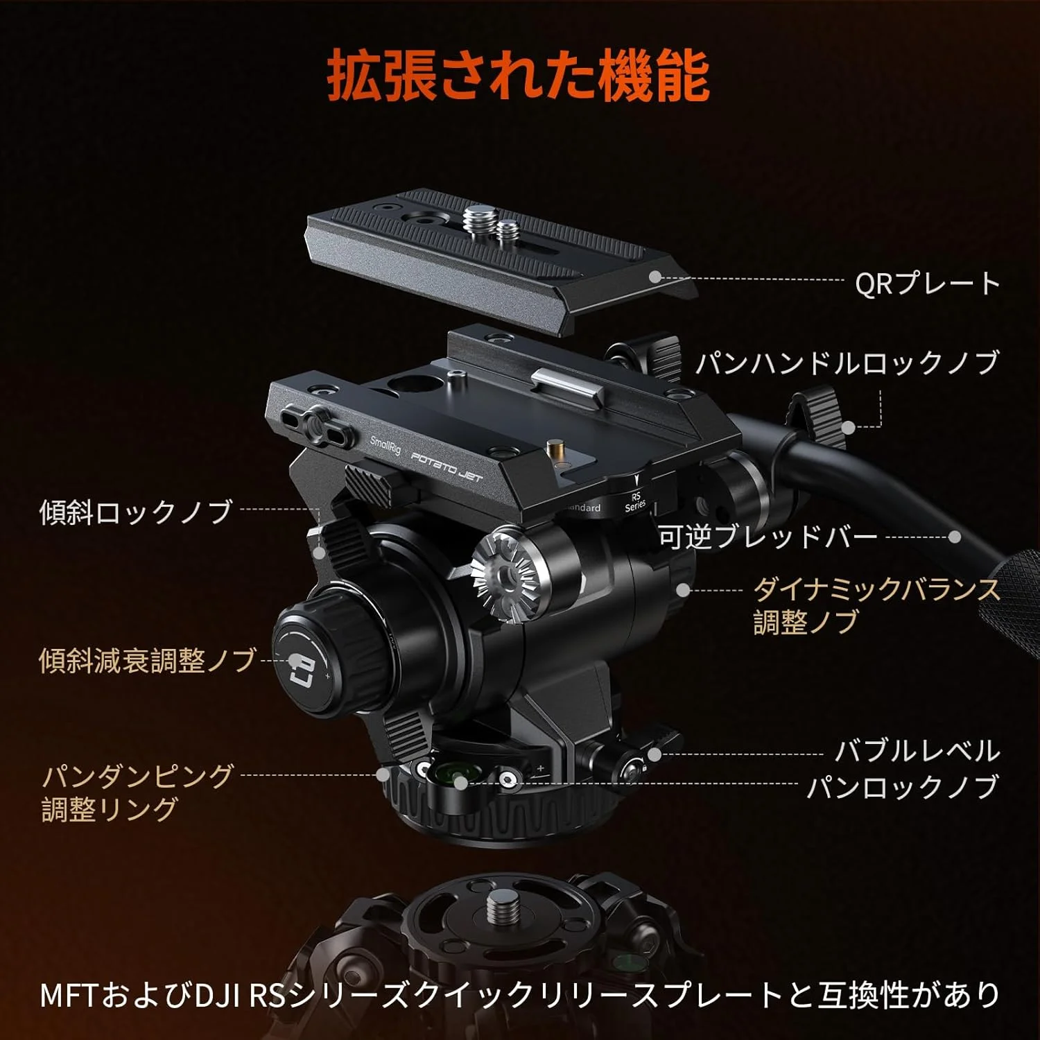 کیت سه پایه فیبر کربنی هیدرولیک SmallRig x Potato Jet Tribex، سه پایه ویدیویی دوربین تلسکوپی با سرعت بالا، هد سیال با تعادل 4 سطح، میرایی بدون پله در Pan/Tilt و تحمل وزن 6 کیلوگرم (سری Origin) کیت سه پایه فیبر کربنی هیدرولیک SmallRig x Potato Jet Tribex، سه پایه ویدیویی دوربین تلسکوپی با سرعت بالا، هد سیال با تعادل 4 سطح، میرایی بدون پله در Pan/Tilt و تحمل وزن 6 کیلوگرم (سری Origin)