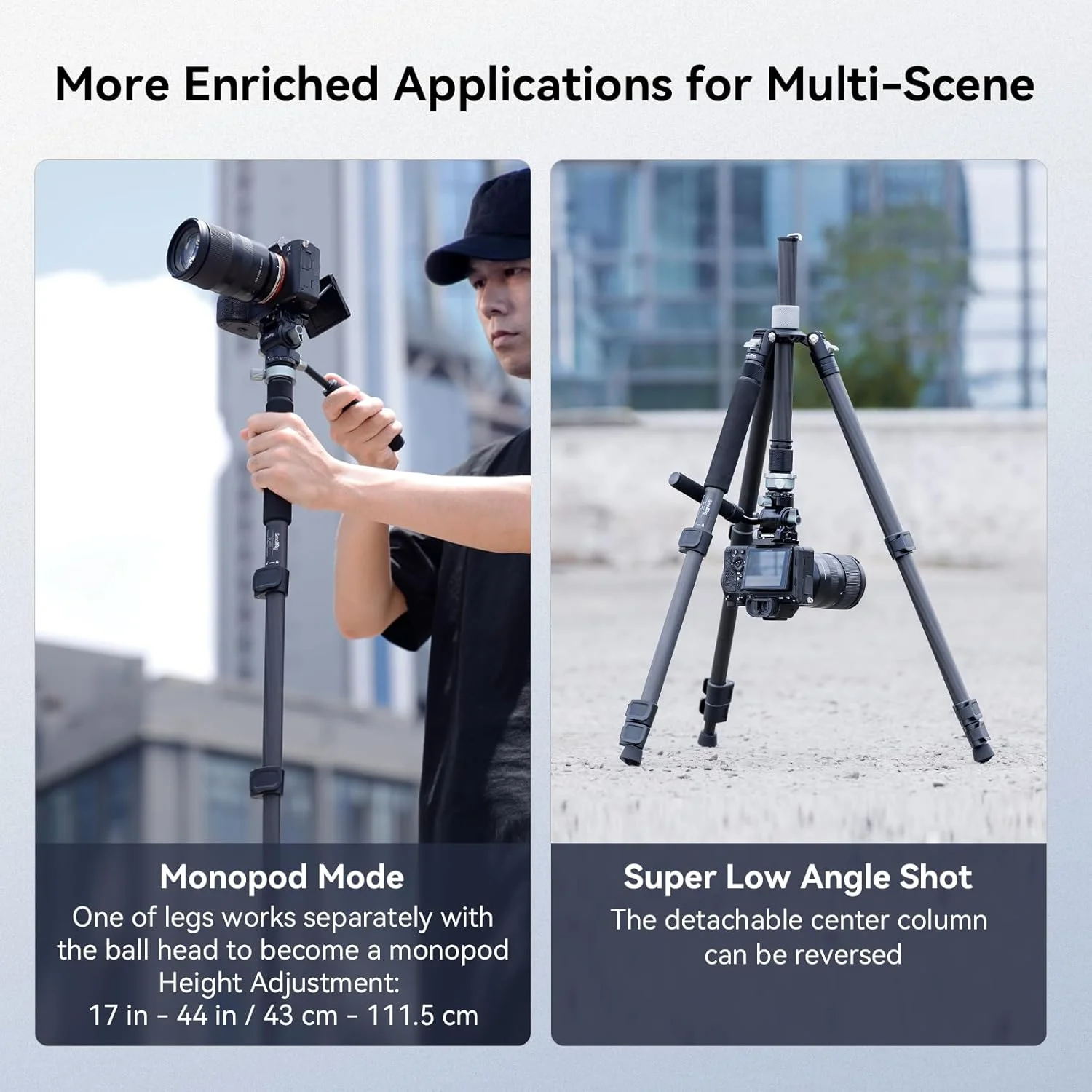 سه پایه مسافرتی ویدیویی SmallRig 63 اینچی، سه پایه فیبر کربنی با هد سیال با رهاسازی سریع، پایه کاسه تراز و ستون مرکزی، 1.3 کیلوگرم فوق سبک برای عکس و فیلم مسافرتی، حداکثر بار 4 کیلوگرم / 8.82 پوند - 4221 سه پایه مسافرتی ویدیویی SmallRig 63 اینچی، سه پایه فیبر کربنی با هد سیال با رهاسازی سریع، پایه کاسه تراز و ستون مرکزی، 1.3 کیلوگرم فوق سبک برای عکس و فیلم مسافرتی، حداکثر بار 4 کیلوگرم / 8.82 پوند - 4221