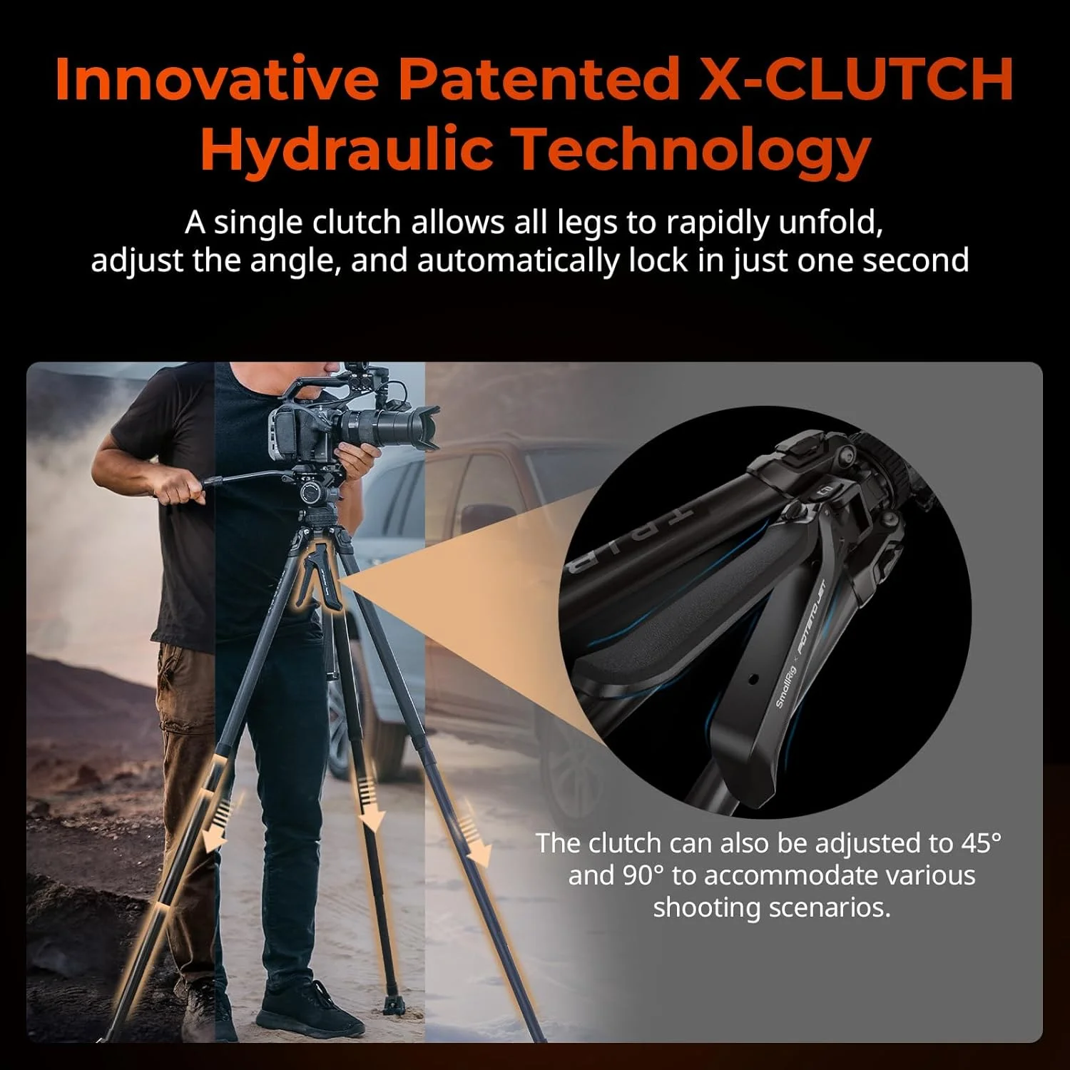 SmallRig Tribex Hydraulic Carbon Fiber Tripod Kit,4259 SmallRig Tribex Hydraulic Carbon Fiber Tripod Kit,4259