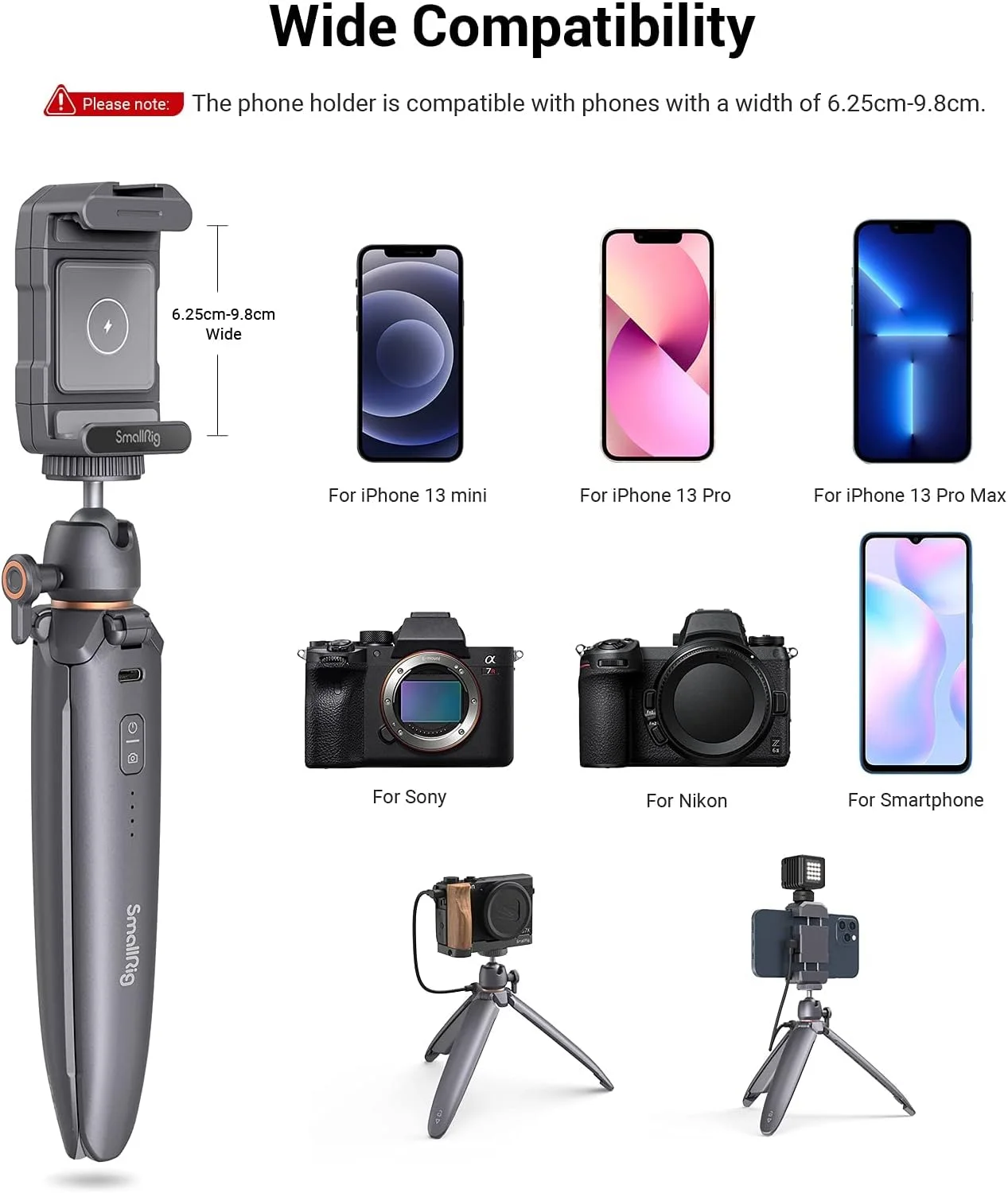 SmallRig Charging Tripod 3108 ET-10 SmallRig Charging Tripod 3108 ET-10