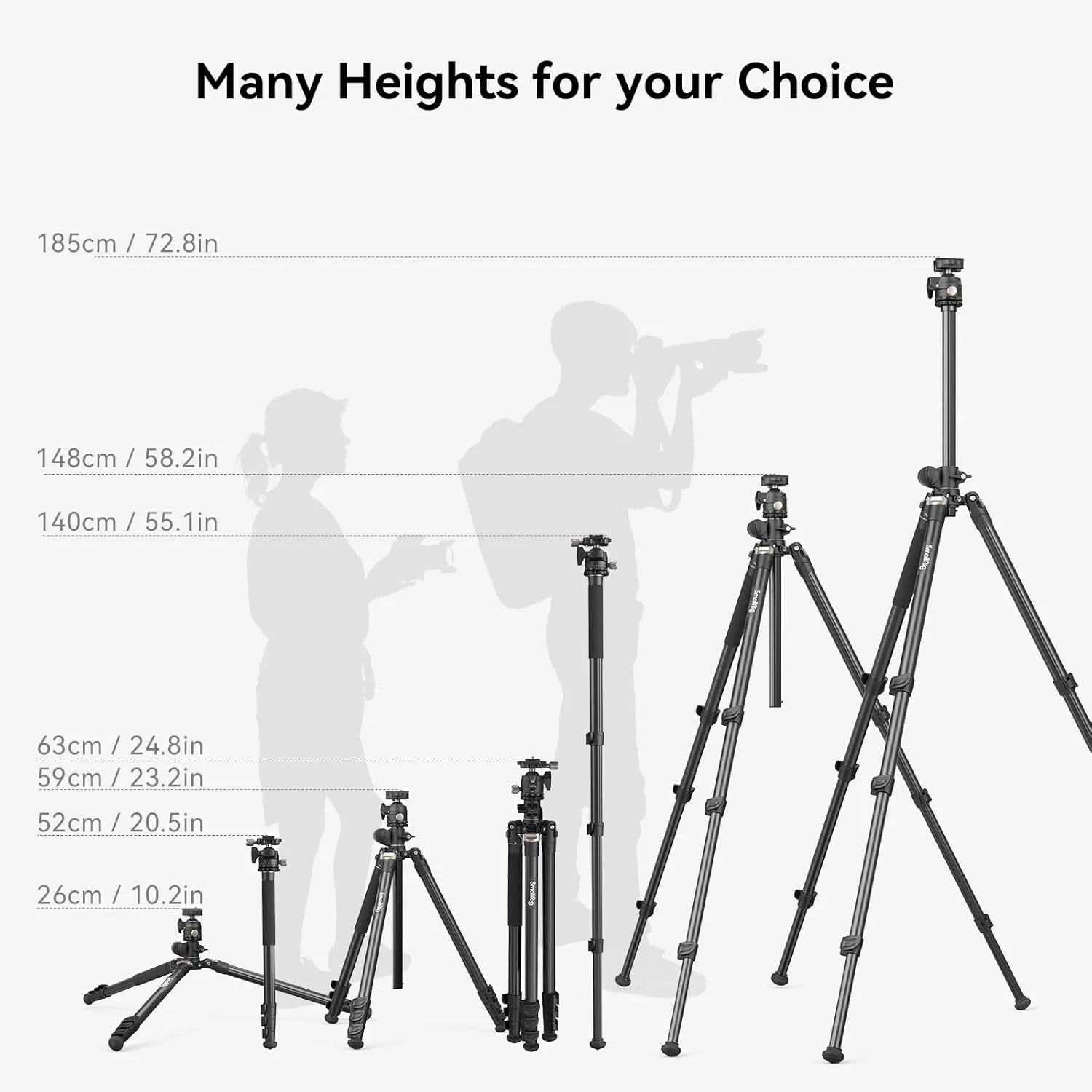 SmallRig 73" Camera Tripod, 360° Rotation Center Column Horizontal Tripod Monopod with Smartphone Holder, Carrying Bag, Weight Bag for DSLR Camera, Video Camcorder, Max Load 22lb/10kg-4288 SmallRig 73" Camera Tripod, 360° Rotation Center Column Horizontal Tripod Monopod with Smartphone Holder, Carrying Bag, Weight Bag for DSLR Camera, Video Camcorder, Max Load 22lb/10kg-4288