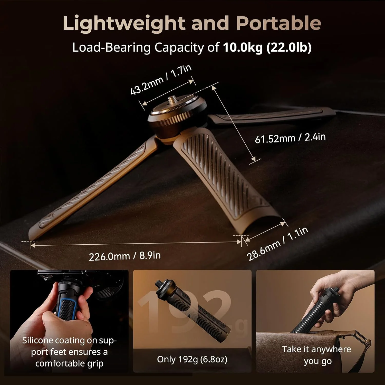 سه پایه کوچک SmallRig، پایه دوربین کوچک با رهاسازی سریع، سازگار جهانی با مانت پیچی 1/4 اینچی - 20 برای تثبیت کننده ها، دوربین، قفس - 4117 سه پایه کوچک SmallRig، پایه دوربین کوچک با رهاسازی سریع، سازگار جهانی با مانت پیچی 1/4 اینچی - 20 برای تثبیت کننده ها، دوربین، قفس - 4117