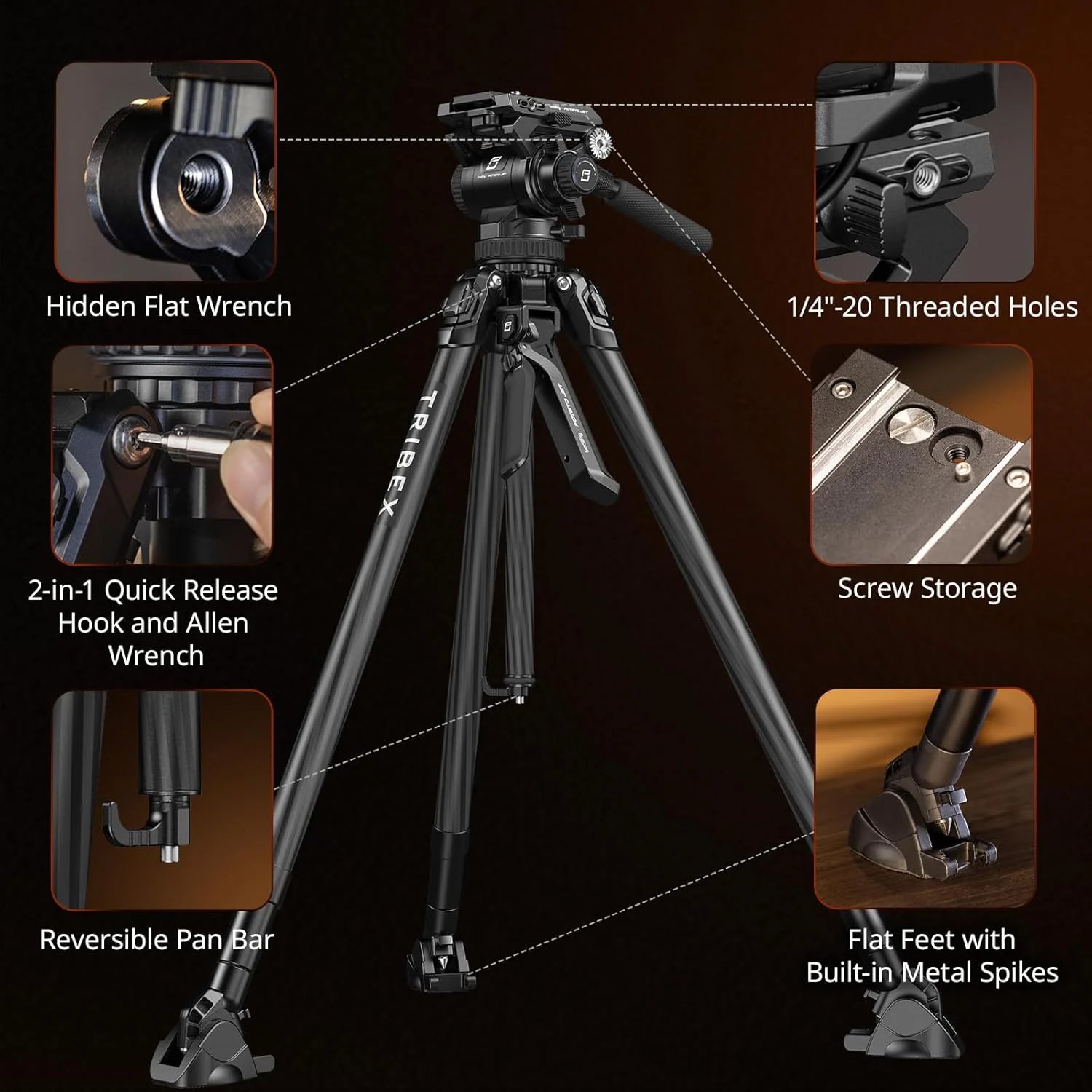 SmallRig Tribex Hydraulic Carbon Fiber Tripod Kit,4259 SmallRig Tribex Hydraulic Carbon Fiber Tripod Kit,4259