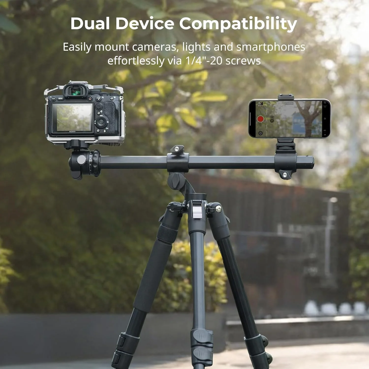 سه پایه افقی بالای سر دوربین SmallRig CT25 با ارتفاع 164 سانتی متر به همراه نگهدارنده گوشی هوشمند و کیف حمل، سه پایه آلومینیومی افقی دوربین با حداکثر تحمل وزن 10 کیلوگرم برای عکس های بالای سر سه پایه افقی بالای سر دوربین SmallRig CT25 با ارتفاع 164 سانتی متر به همراه نگهدارنده گوشی هوشمند و کیف حمل، سه پایه آلومینیومی افقی دوربین با حداکثر تحمل وزن 10 کیلوگرم برای عکس های بالای سر