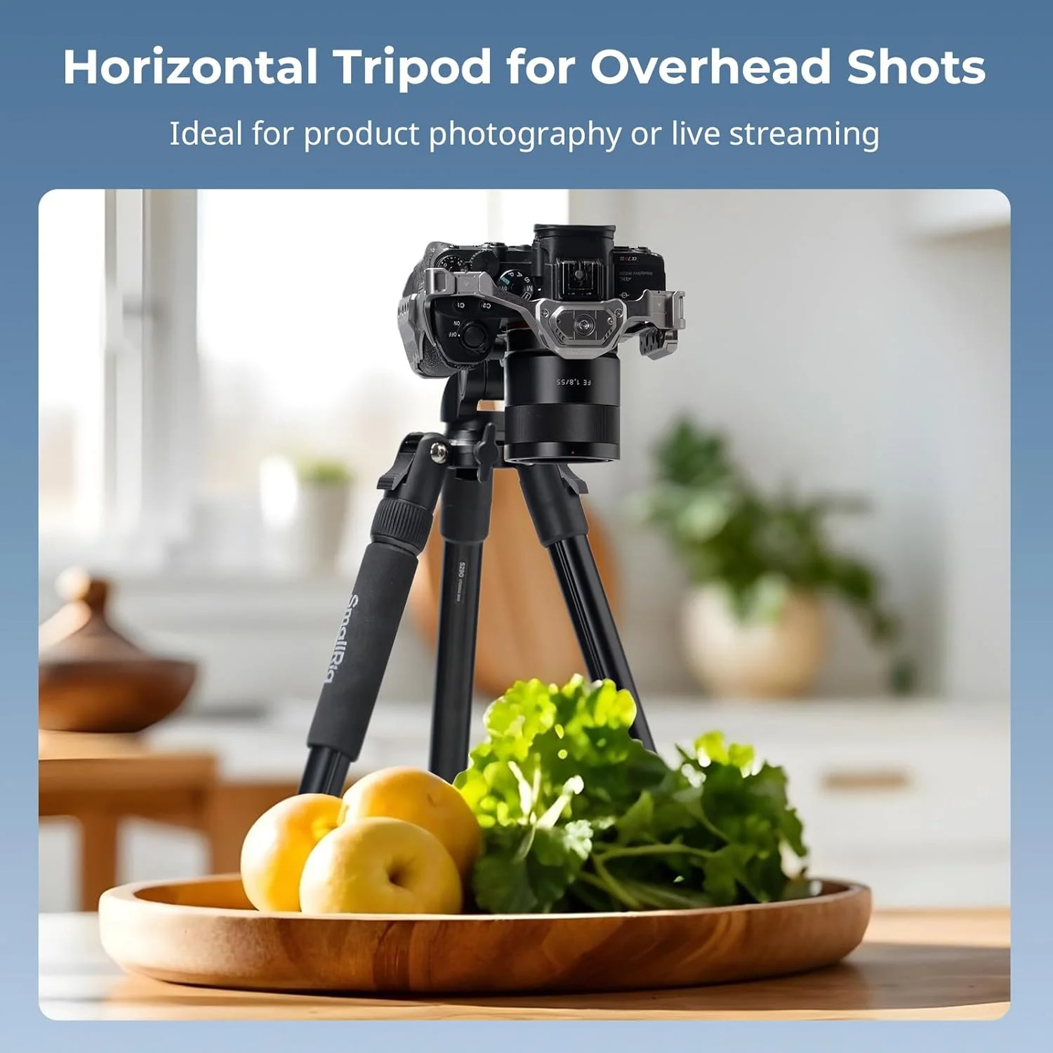 سه پایه افقی بالای سر دوربین SmallRig CT25 با ارتفاع 164 سانتی متر به همراه نگهدارنده گوشی هوشمند و کیف حمل، سه پایه آلومینیومی افقی دوربین با حداکثر تحمل وزن 10 کیلوگرم برای عکس های بالای سر سه پایه افقی بالای سر دوربین SmallRig CT25 با ارتفاع 164 سانتی متر به همراه نگهدارنده گوشی هوشمند و کیف حمل، سه پایه آلومینیومی افقی دوربین با حداکثر تحمل وزن 10 کیلوگرم برای عکس های بالای سر