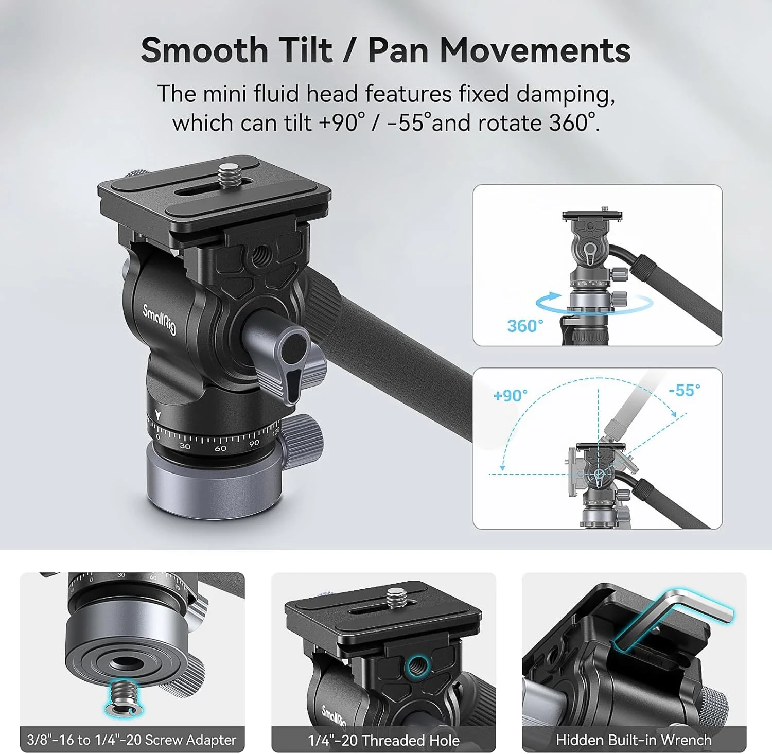 سه پایه ویدیویی حرفه ای 72 اینچی SmallRig، هد سیال با پایه تراز، تبدیل به تک پایه، سه پایه ویدیویی برای مسافرت، ویدیو و ولاگ، با کیف حمل، حداکثر بار 4 کیلوگرم - 4319 سه پایه ویدیویی حرفه ای 72 اینچی SmallRig، هد سیال با پایه تراز، تبدیل به تک پایه، سه پایه ویدیویی برای مسافرت، ویدیو و ولاگ، با کیف حمل، حداکثر بار 4 کیلوگرم - 4319