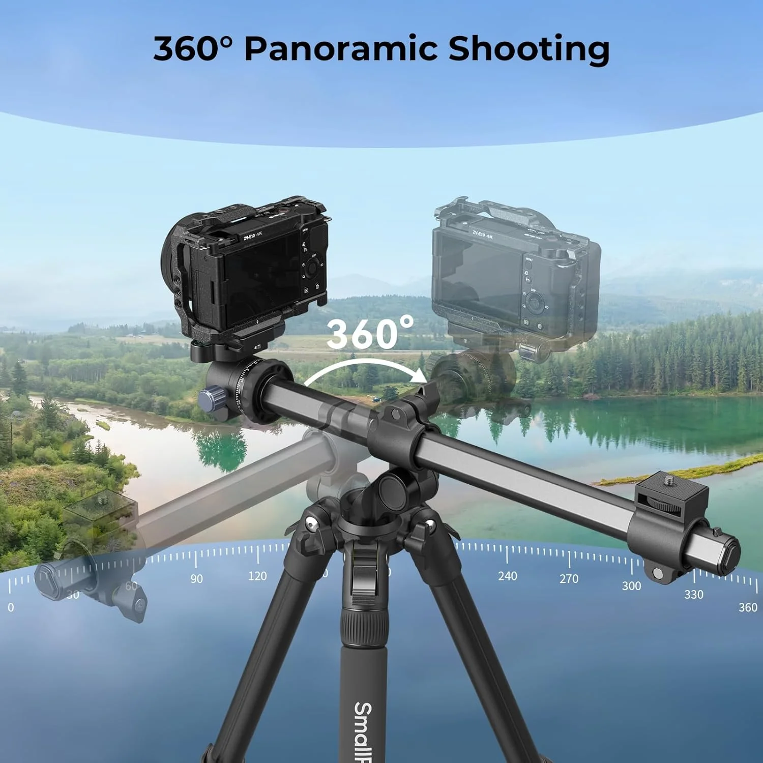 سه پایه افقی بالای سر دوربین SmallRig CT25 با ارتفاع 164 سانتی متر به همراه نگهدارنده گوشی هوشمند و کیف حمل، سه پایه آلومینیومی افقی دوربین با حداکثر تحمل وزن 10 کیلوگرم برای عکس های بالای سر سه پایه افقی بالای سر دوربین SmallRig CT25 با ارتفاع 164 سانتی متر به همراه نگهدارنده گوشی هوشمند و کیف حمل، سه پایه آلومینیومی افقی دوربین با حداکثر تحمل وزن 10 کیلوگرم برای عکس های بالای سر