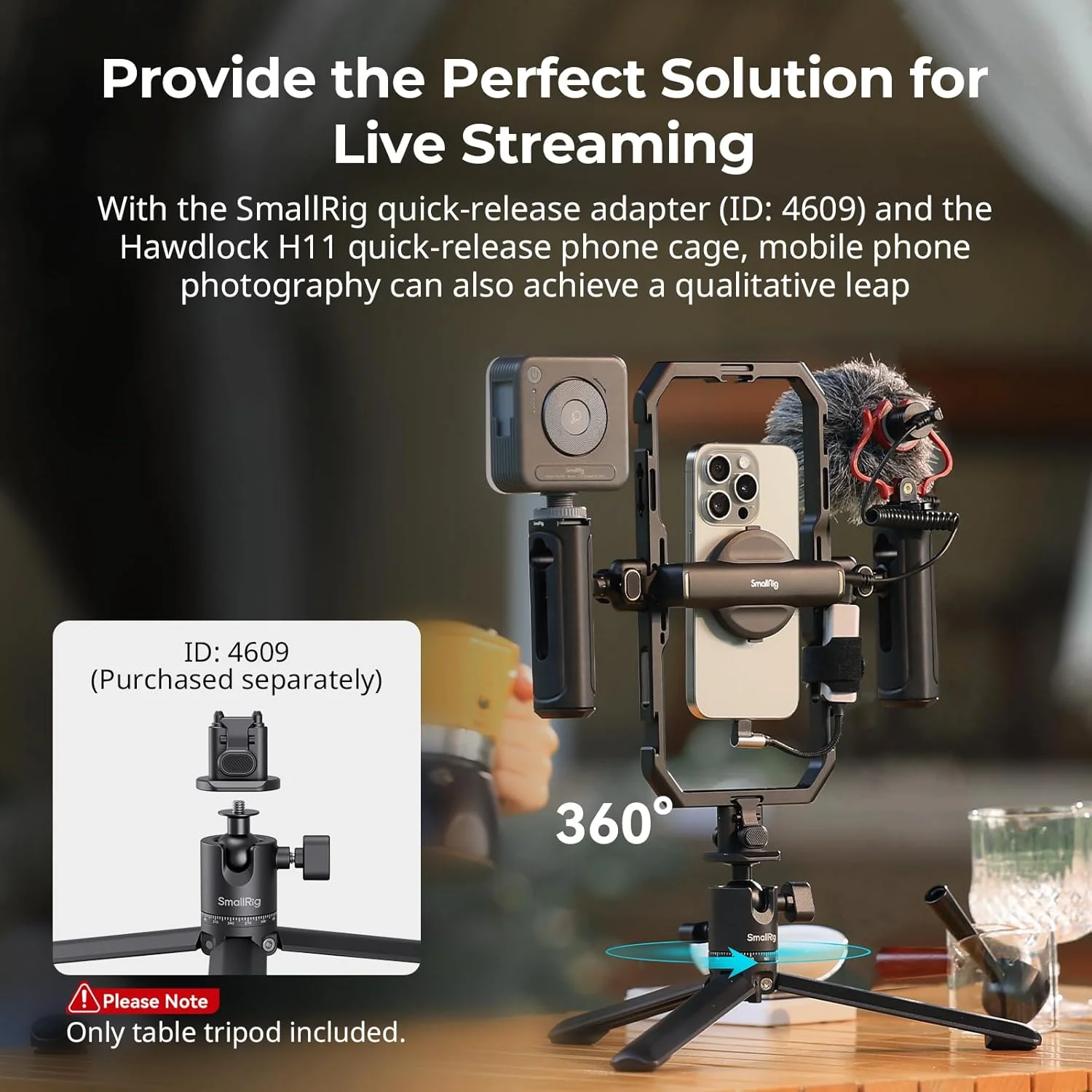 سه پایه رومیزی کوچک قابل حمل SmallRig، سه پایه رومیزی کوچک و جمع و جور آلیاژ آلومینیومی با سر توپی 360 درجه، صفحه رهاسازی سریع پیچ 1/4 برای دوربین DSLR، تلفن، تحمل وزن تا 5 کیلوگرم - 4630 سه پایه رومیزی کوچک قابل حمل SmallRig، سه پایه رومیزی کوچک و جمع و جور آلیاژ آلومینیومی با سر توپی 360 درجه، صفحه رهاسازی سریع پیچ 1/4 برای دوربین DSLR، تلفن، تحمل وزن تا 5 کیلوگرم - 4630