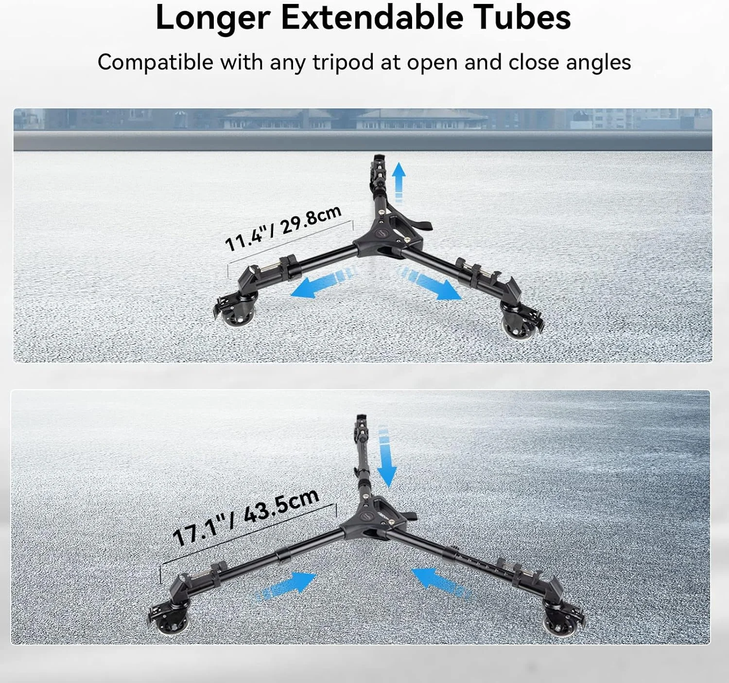 چرخ سه پایه عکاسی یونیورسال SmallRig، سنگین با چرخهای لاستیکی 3 اینچی، پایههای قابل تنظیم و کیف حمل، چرخهای سه پایه با ظرفیت 15 کیلوگرم برای دوربینهای Canon و Sony، دوربین فیلمبرداری و نورپردازی ویدئویی - 3986 چرخ سه پایه عکاسی یونیورسال SmallRig، سنگین با چرخهای لاستیکی 3 اینچی، پایههای قابل تنظیم و کیف حمل، چرخهای سه پایه با ظرفیت 15 کیلوگرم برای دوربینهای Canon و Sony، دوربین فیلمبرداری و نورپردازی ویدئویی - 3986