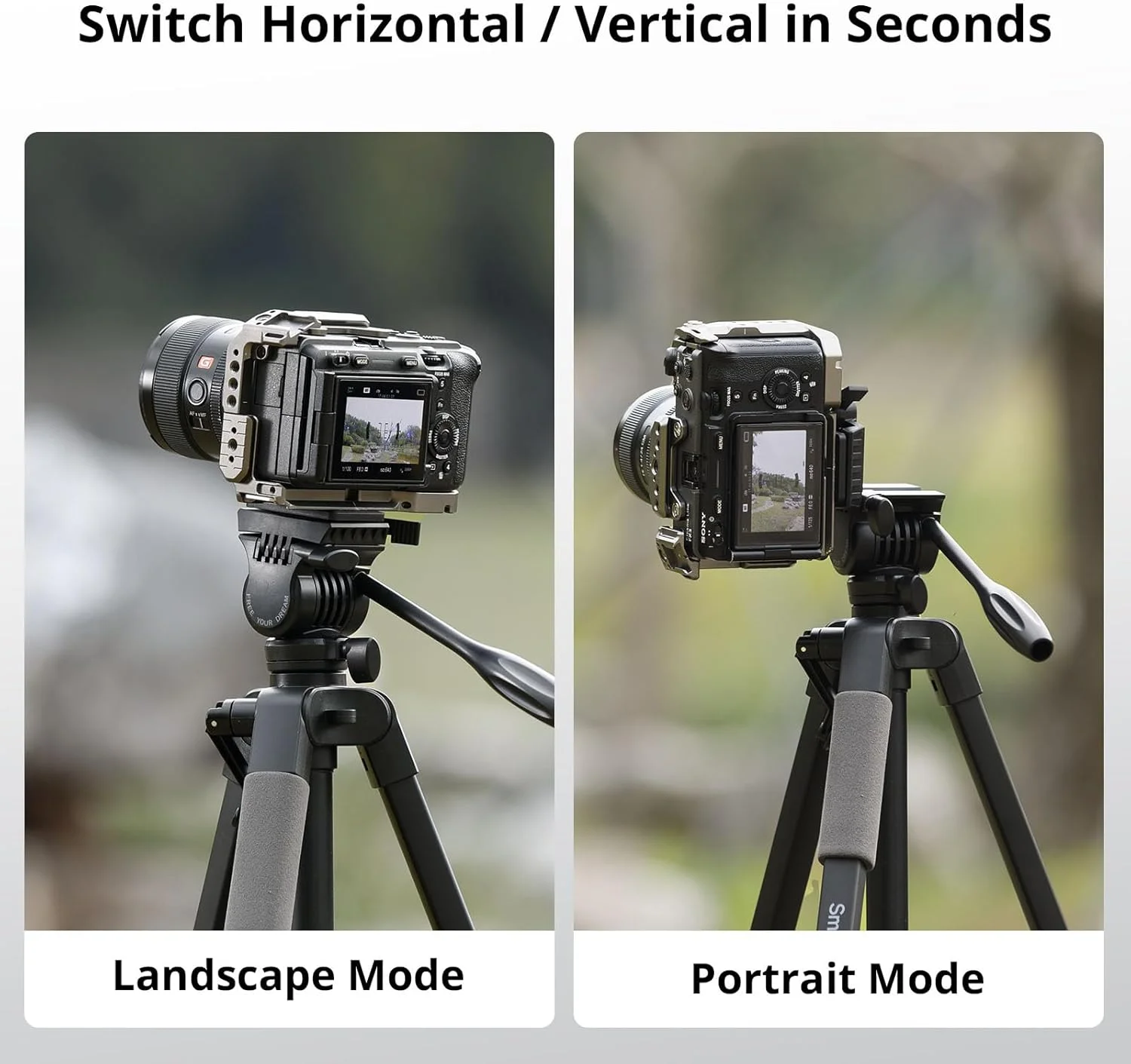 پایه سه پایه دوربین SmallRig CT-07، سه پایه مسافرتی 63.4 اینچی برای آیفون و دوربین، سه پایه تلفن با پایه عمودی/افقی تعویض سریع، زوایای قابل تنظیم و حداکثر تحمل بار 4 کیلوگرمی به همراه کیف حمل پایه سه پایه دوربین SmallRig CT-07، سه پایه مسافرتی 63.4 اینچی برای آیفون و دوربین، سه پایه تلفن با پایه عمودی/افقی تعویض سریع، زوایای قابل تنظیم و حداکثر تحمل بار 4 کیلوگرمی به همراه کیف حمل