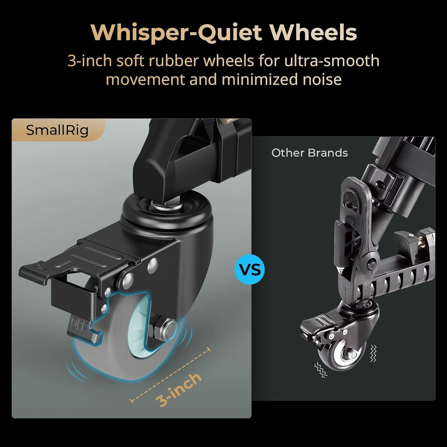 چرخ سه پایه سنگین عکاسی قفل سریع SmallRig مدل 5020 چرخ سه پایه سنگین عکاسی قفل سریع SmallRig مدل 5020