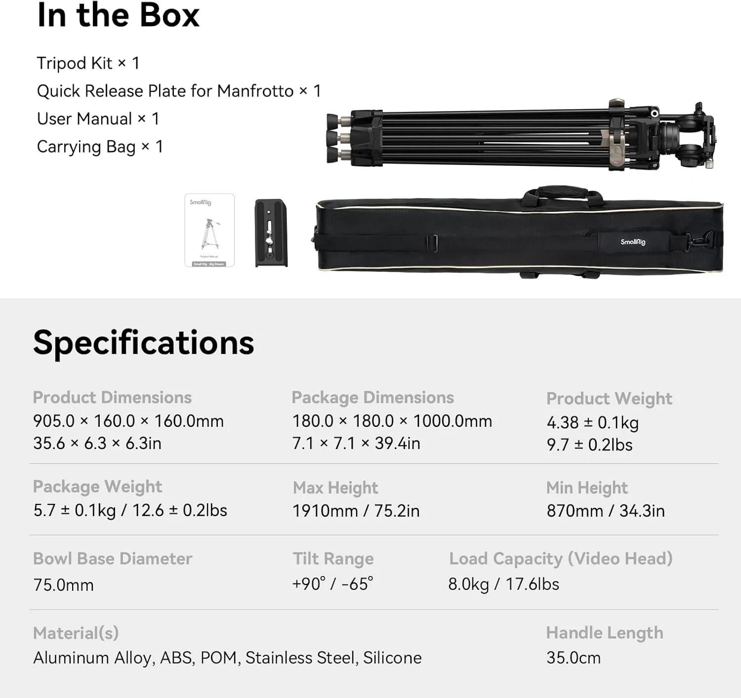 سیستم سه پایه سنگین SmallRig AD-80 FreeBlazer مدل 4163 سیستم سه پایه سنگین SmallRig AD-80 FreeBlazer مدل 4163