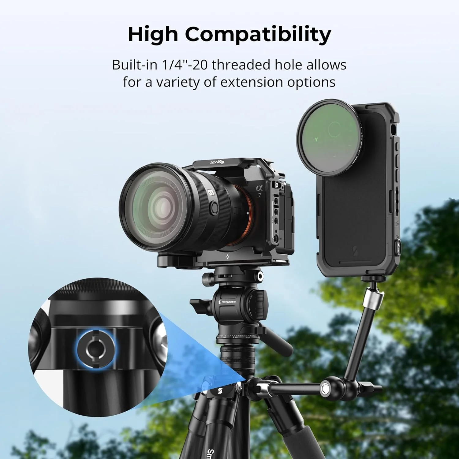 کیت سه پایه فیلمبرداری مسافرتی SmallRig CT150 - 4937 کیت سه پایه فیلمبرداری مسافرتی SmallRig CT150 - 4937