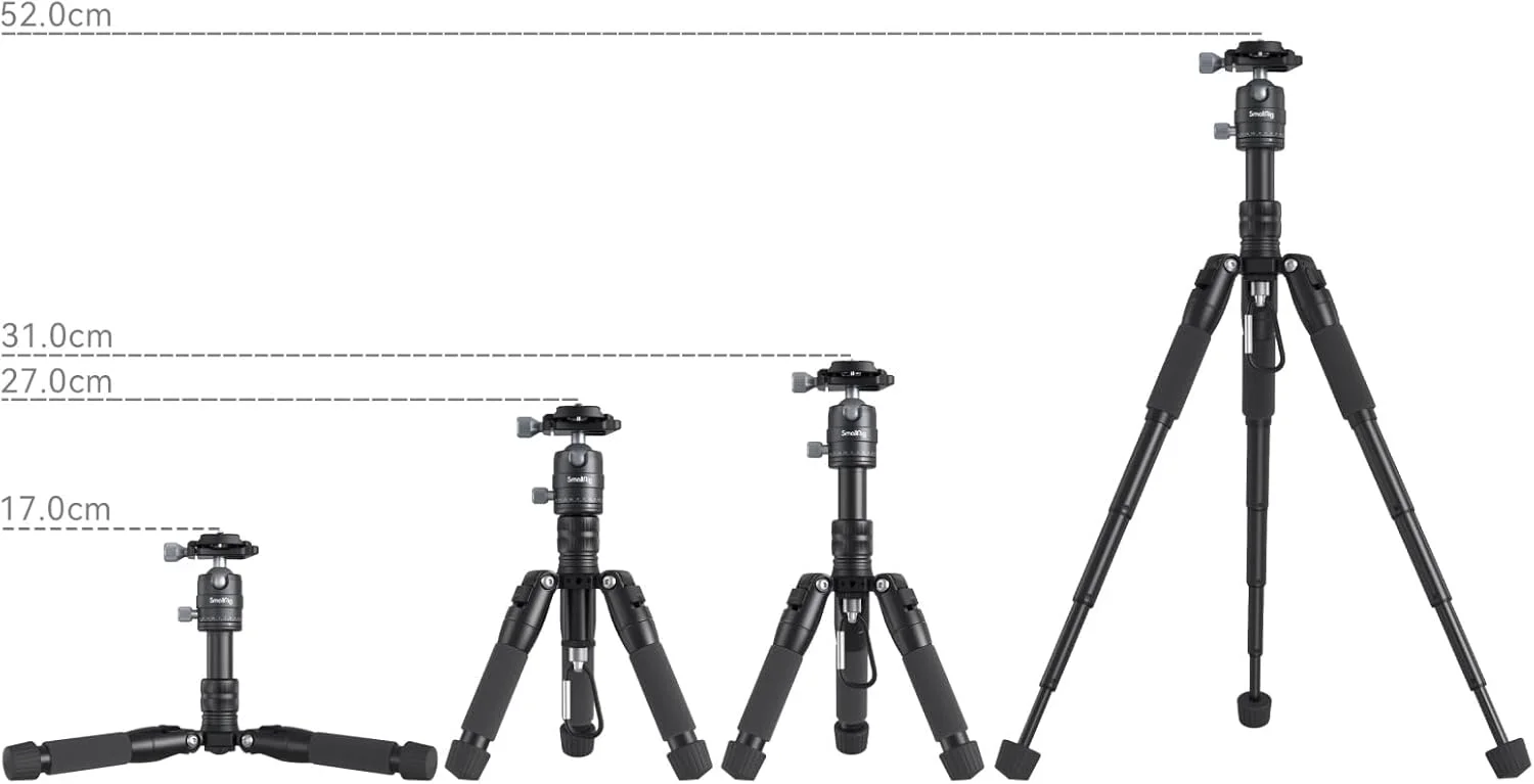 مینی سه پایه آلومینیومی SmallRig VT-20، سه پایه رومیزی 20 اینچی با هد توپی 360 درجه، سه پایه رومیزی جمع و جور برای دوربین های DSLR، دوربین فیلمبرداری، تحمل وزن تا 6 کیلوگرم - 4289 مینی سه پایه آلومینیومی SmallRig VT-20، سه پایه رومیزی 20 اینچی با هد توپی 360 درجه، سه پایه رومیزی جمع و جور برای دوربین های DSLR، دوربین فیلمبرداری، تحمل وزن تا 6 کیلوگرم - 4289