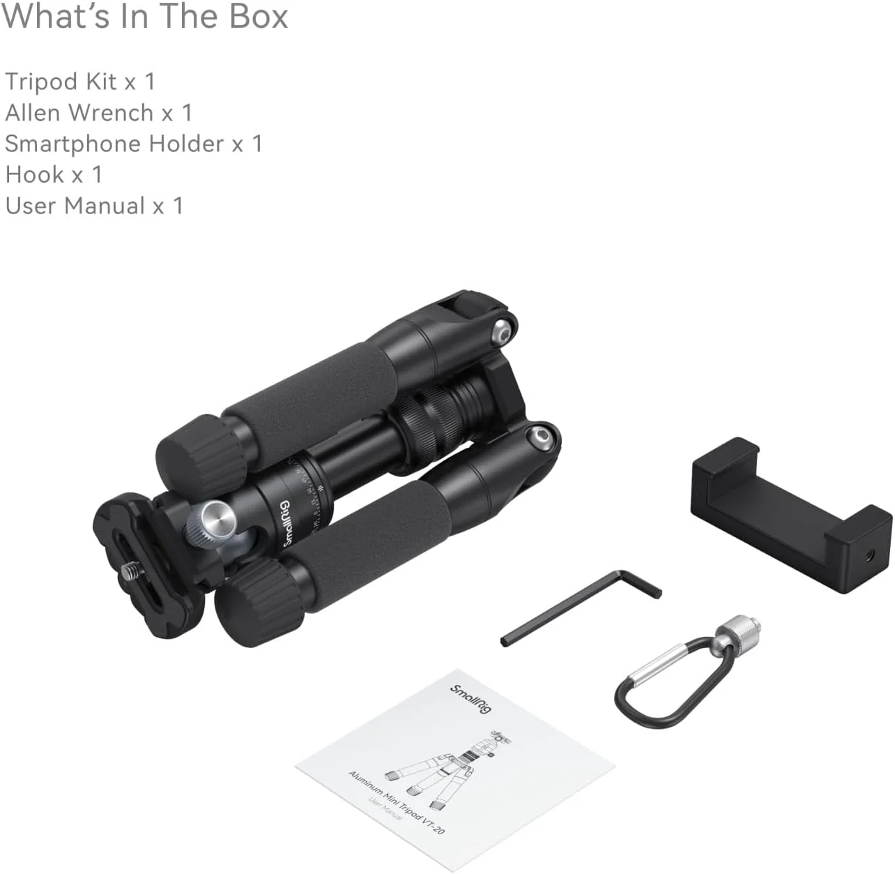 مینی سه پایه آلومینیومی SmallRig VT-20، سه پایه رومیزی 20 اینچی با هد توپی 360 درجه، سه پایه رومیزی جمع و جور برای دوربین های DSLR، دوربین فیلمبرداری، تحمل وزن تا 6 کیلوگرم - 4289 مینی سه پایه آلومینیومی SmallRig VT-20، سه پایه رومیزی 20 اینچی با هد توپی 360 درجه، سه پایه رومیزی جمع و جور برای دوربین های DSLR، دوربین فیلمبرداری، تحمل وزن تا 6 کیلوگرم - 4289