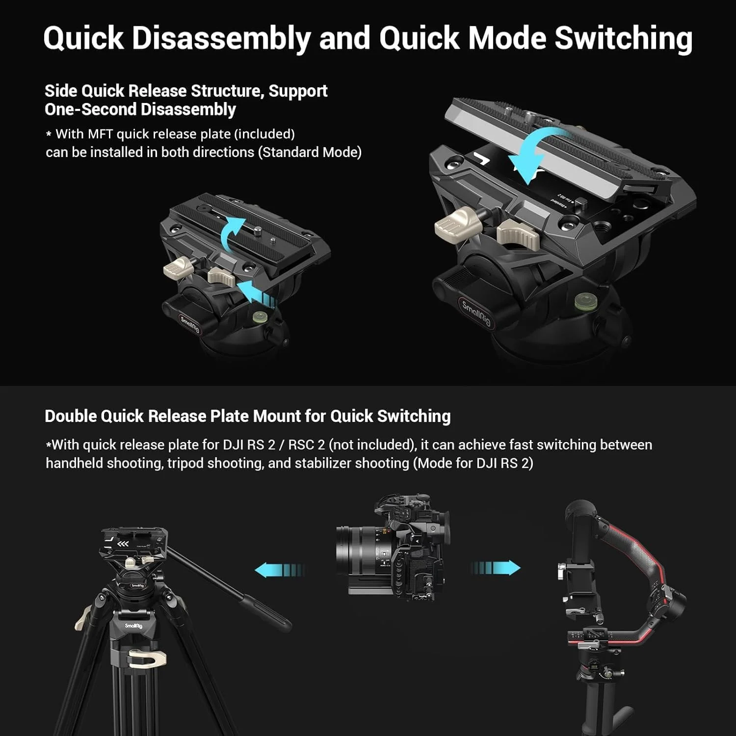 سه پایه فیلمبرداری SmallRig AD-01، سه پایه سنگین 73 اینچی با هد سیال 360 درجه و صفحه رهاسازی سریع برای دوربین های DSLR، دوربین فیلمبرداری، دوربین ها 3751 سه پایه فیلمبرداری SmallRig AD-01، سه پایه سنگین 73 اینچی با هد سیال 360 درجه و صفحه رهاسازی سریع برای دوربین های DSLR، دوربین فیلمبرداری، دوربین ها 3751