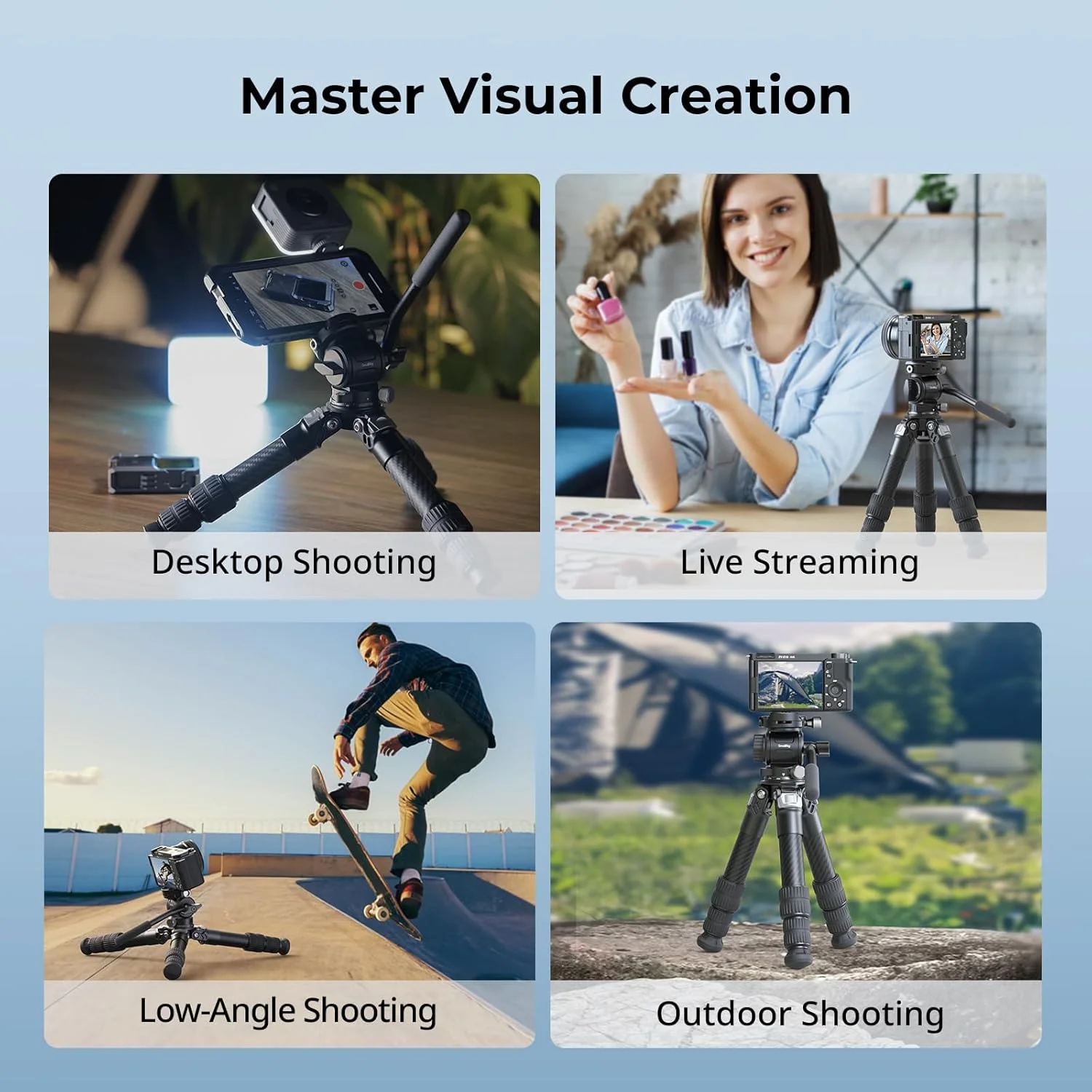 کیت سه پایه رومیزی فیبر کربنی سنگین SmallRig مدل 5025 کیت سه پایه رومیزی فیبر کربنی سنگین SmallRig مدل 5025