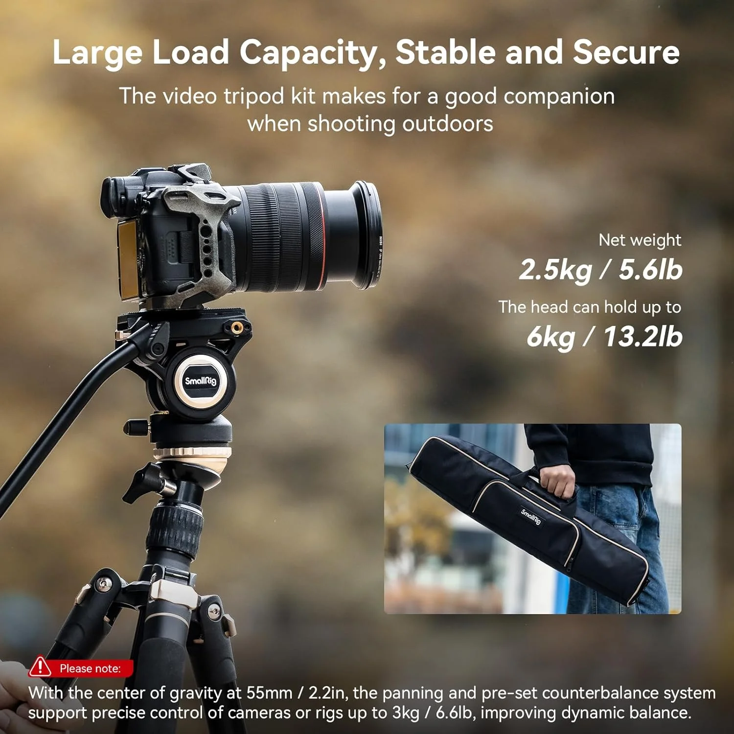 سه پایه فیلمبرداری SmallRig مدل CT210-4475 سه پایه فیلمبرداری SmallRig مدل CT210-4475