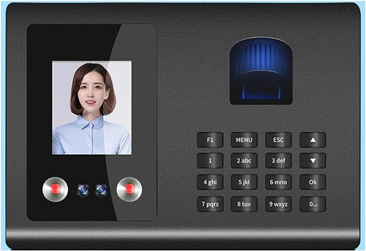 دستگاه حضور و غیاب GZDtdsd ngruama8، دستگاه حضور و غیاب اثر انگشت، کارت پانچ، تشخیص چهره، زبان چینی، انگلیسی، اسپانیایی، ثبت ورود و خروج با تشخیص چهره