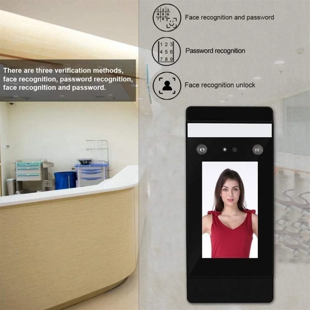 دستگاه حضور و غیاب تشخیص چهره دوگانه پویا GZDpwgn، دستگاه ورود و خروج با رمز عبور، مناسب برای کارمندان و کسب و کارهای کوچک دستگاه حضور و غیاب تشخیص چهره دوگانه پویا GZDpwgn، دستگاه ورود و خروج با رمز عبور، مناسب برای کارمندان و کسب و کارهای کوچک