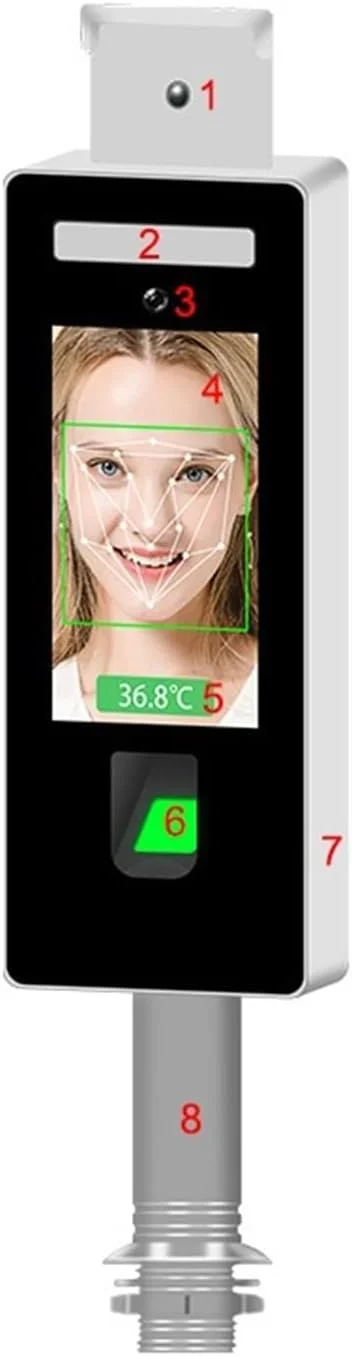 دستگاه حضور و غیاب GZDZHP، دستگاه کارت پانچ، حضور و غیاب سریع با تشخیص چهره و اندازه گیری دما، دستگاه همه کاره، دستگاه کنترل تردد فضای باز، دستگاه کنترل کانال تشخیص چهره