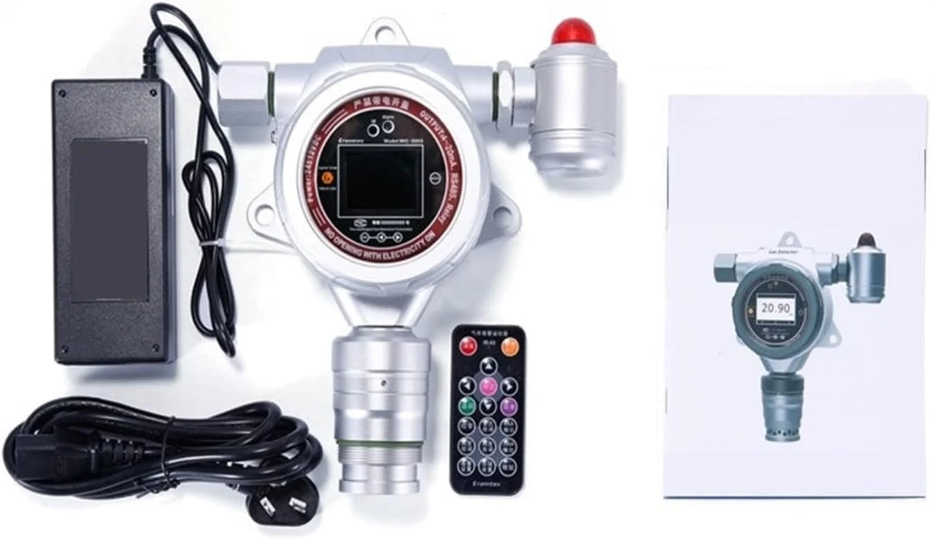 دستگاه تشخیص گاز GZDcjsc، دستگاه آنالیز گاز کلر، آلارم غلظت، دستگاه تشخیص کیفیت هوا با صفحه نمایش LCD، دستگاه تشخیص نشت گاز نقره ای (رنگ: 0-20ppm، سایز: 1)