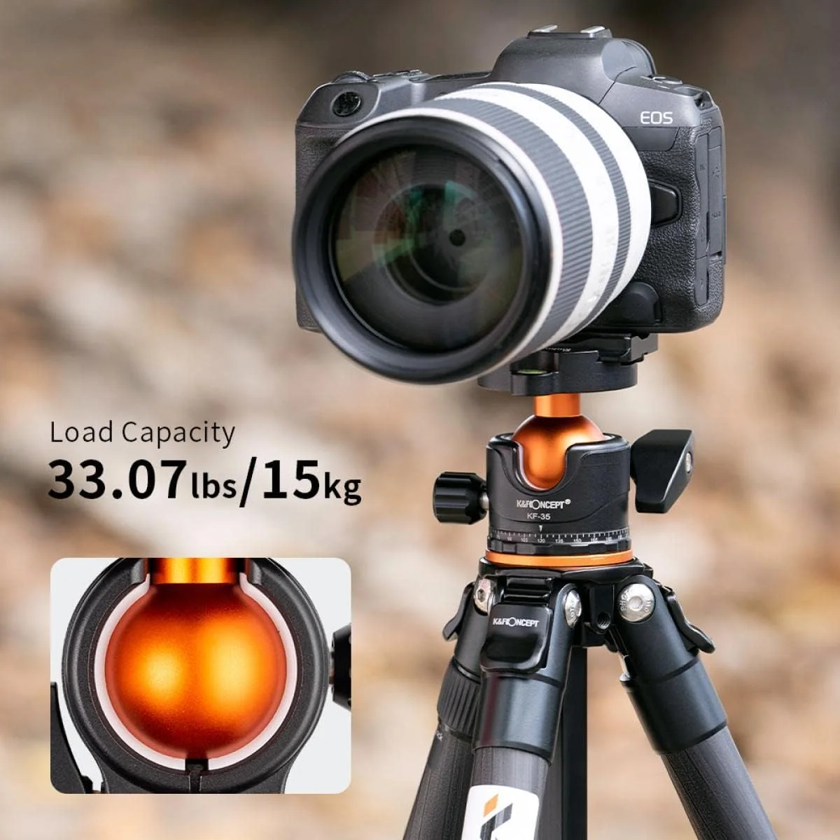 سه پایه و تک پایه فیبر کربنی سنگین دوربین K&F Concept مدل SA254C2 | حداکثر ارتفاع 177 سانتی متر | حداکثر تحمل وزن 15 کیلوگرم | وزن سه پایه 1.39 کیلوگرم | برای دوربین های DSLR، بدون آینه و فیلمبرداری (مدل A254C4+BH-35L) سه پایه و تک پایه فیبر کربنی سنگین دوربین K&F Concept مدل SA254C2 | حداکثر ارتفاع 177 سانتی متر | حداکثر تحمل وزن 15 کیلوگرم | وزن سه پایه 1.39 کیلوگرم | برای دوربین های DSLR، بدون آینه و فیلمبرداری (مدل A254C4+BH-35L)