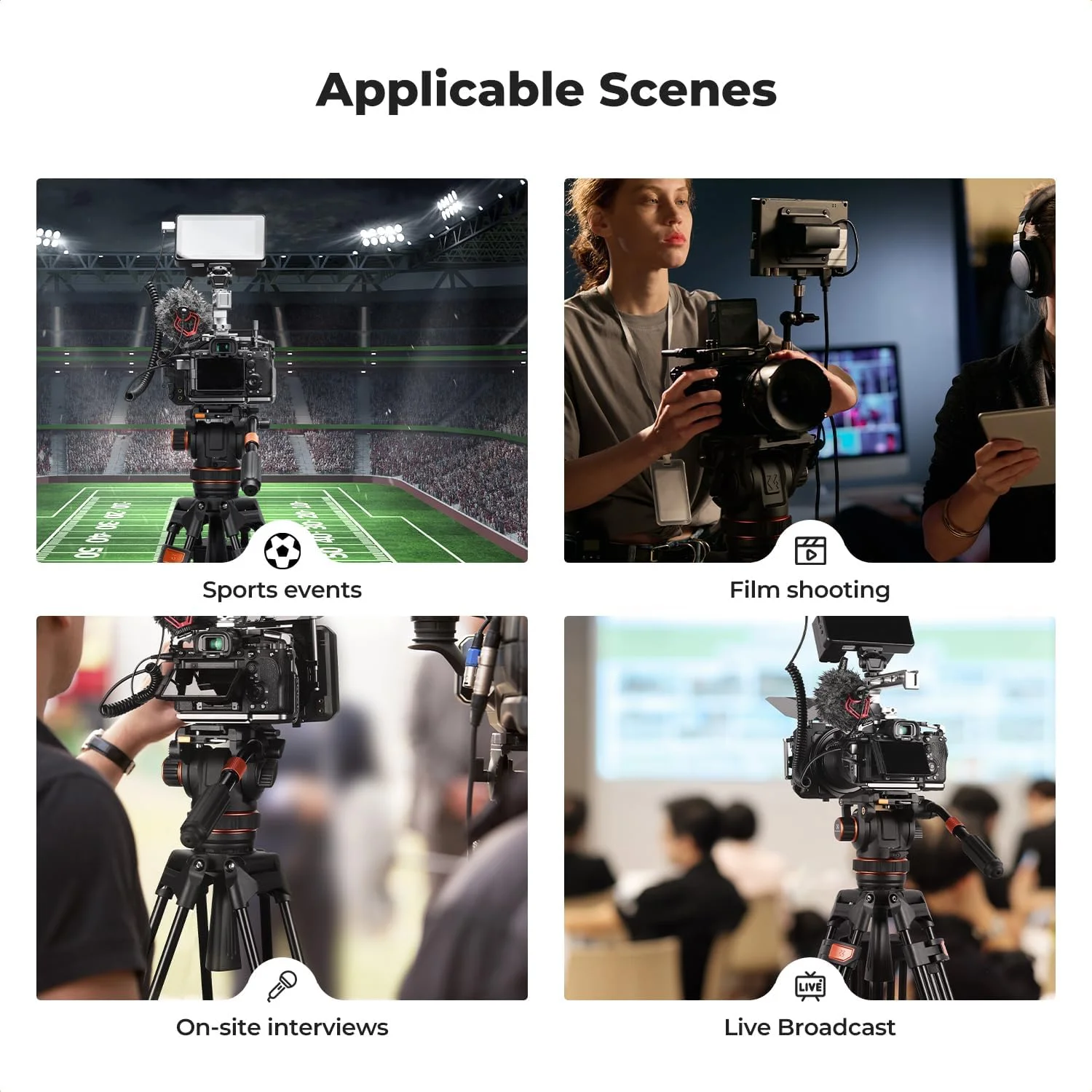 سه پایه فیلمبرداری حرفه ای K&F CONCEPT مدل VA3+BV60، آلیاژ آلومینیوم سنگین با هد سیال 360 درجه، سازگار با Canon Nikon Sony و سایر دوربین ها، تحمل وزن تا 10 کیلوگرم سه پایه فیلمبرداری حرفه ای K&F CONCEPT مدل VA3+BV60، آلیاژ آلومینیوم سنگین با هد سیال 360 درجه، سازگار با Canon Nikon Sony و سایر دوربین ها، تحمل وزن تا 10 کیلوگرم