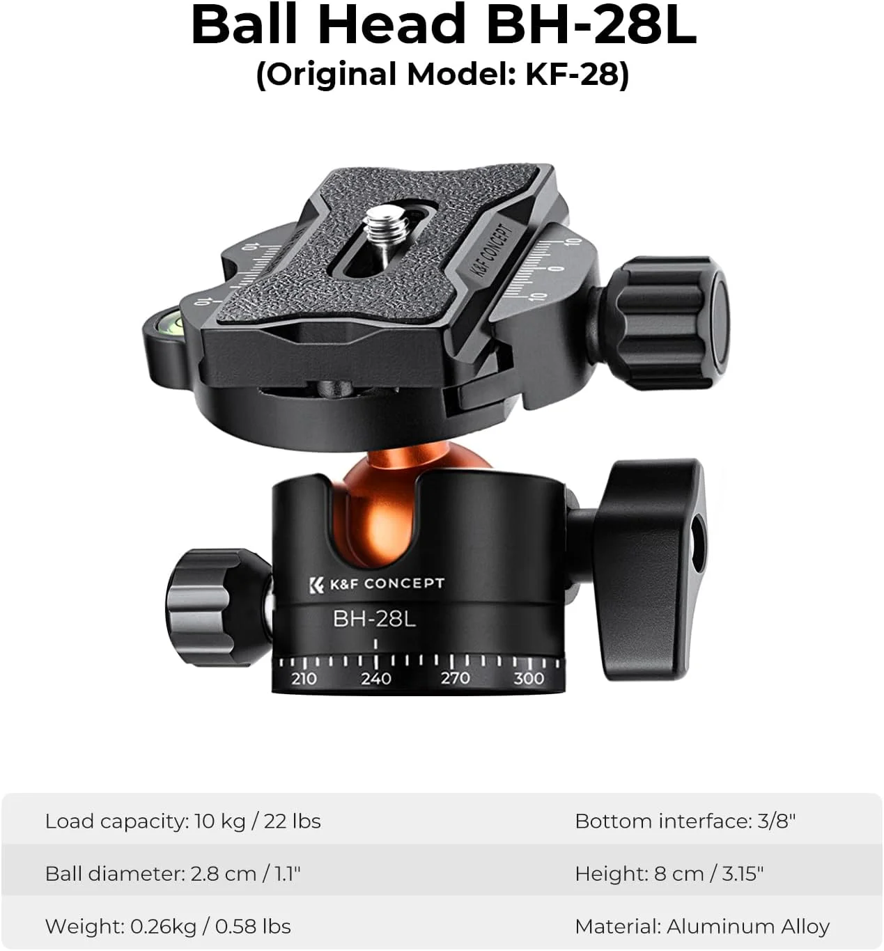 سه پایه دوربین آلومینیومی جمع و جور K&F Concept با هد توپی 360 درجه و تحمل بار 8 کیلوگرم برای دوربین های DSLR (78 اینچ) سه پایه دوربین آلومینیومی جمع و جور K&F Concept با هد توپی 360 درجه و تحمل بار 8 کیلوگرم برای دوربین های DSLR (78 اینچ)