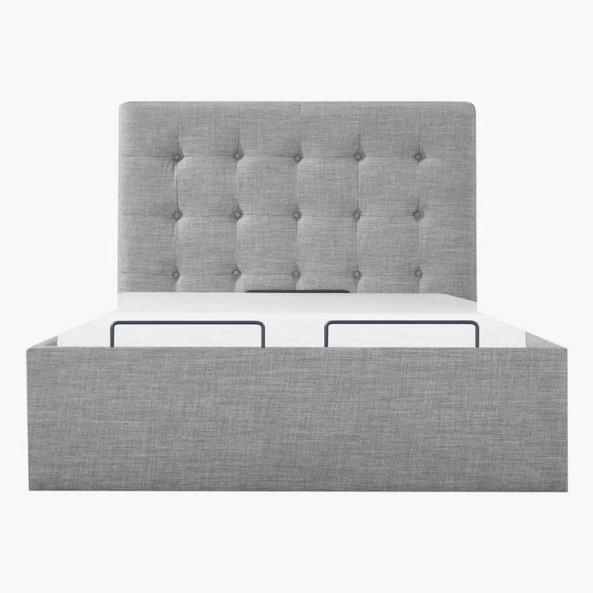 تخت خواب دو نفره روکش دار هیدرولیک اوکلند هوم باکس 213 X 110 X 122 سانتی متر - خاکستری تخت خواب دو نفره روکش دار هیدرولیک اوکلند هوم باکس 213 X 110 X 122 سانتی متر - خاکستری
