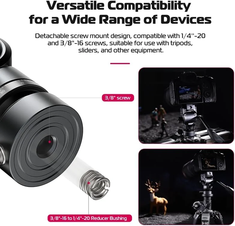 ULANZI F38 Video Fluid Head for Camera Tripod - Mini Pan Tilt Head With Quick Release Plate - Lightweight Filming Equipment for Compact Camera Load up to 6.6lb/3kg ULANZI F38 Video Fluid Head for Camera Tripod - Mini Pan Tilt Head With Quick Release Plate - Lightweight Filming Equipment for Compact Camera Load up to 6.6lb/3kg