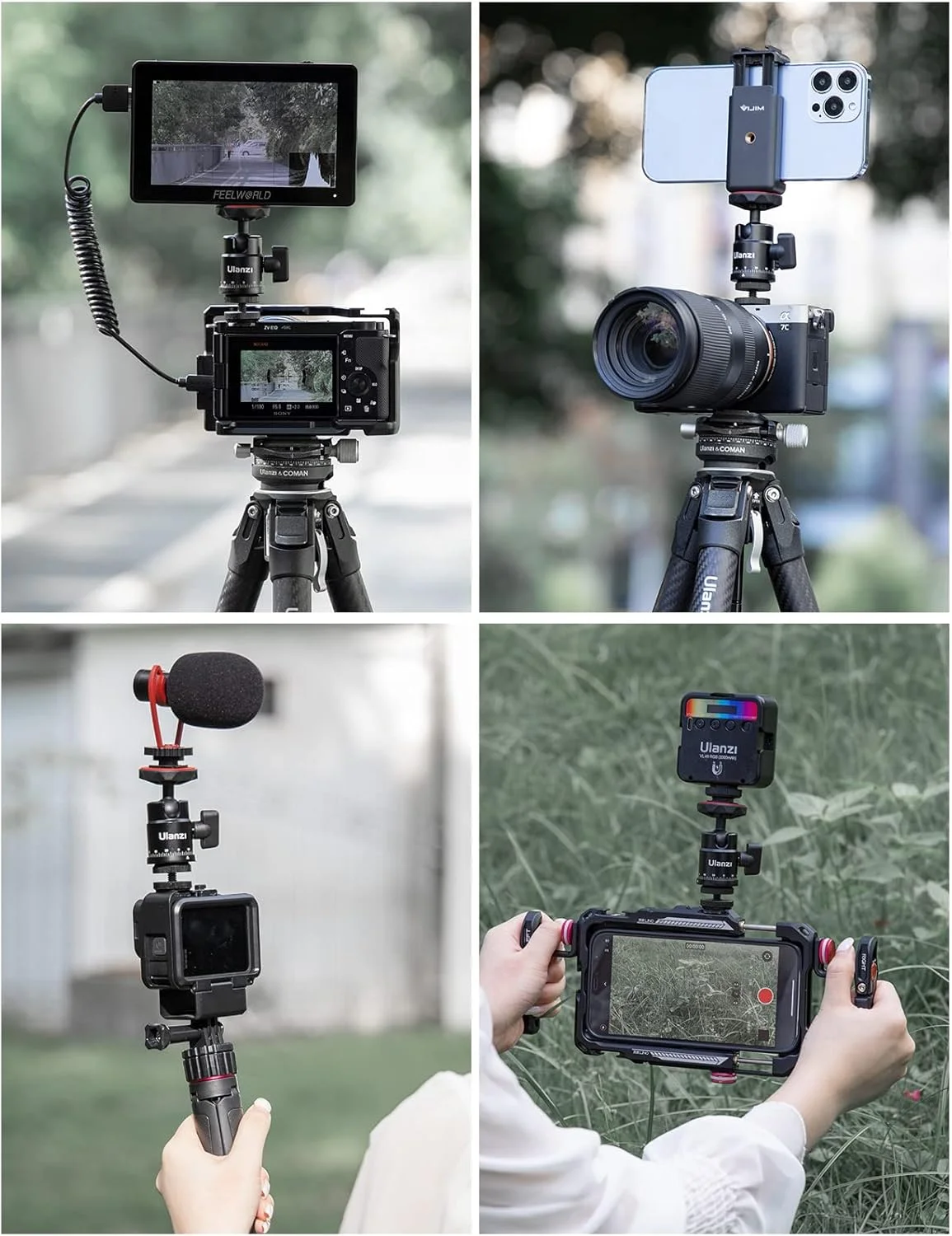 هد توپی کوچک، هد سه پایه پانوراما ULANZI H28 + آداپتور اتصال دوربین DSLR با دو پایه فلاش، لوازم جانبی عکاسی برای دوربین های اکشن، دوربین فیلمبرداری، تلفن هوشمند، نور، میکروفون با ظرفیت بارگیری 2.5 کیلوگرم هد توپی کوچک، هد سه پایه پانوراما ULANZI H28 + آداپتور اتصال دوربین DSLR با دو پایه فلاش، لوازم جانبی عکاسی برای دوربین های اکشن، دوربین فیلمبرداری، تلفن هوشمند، نور، میکروفون با ظرفیت بارگیری 2.5 کیلوگرم