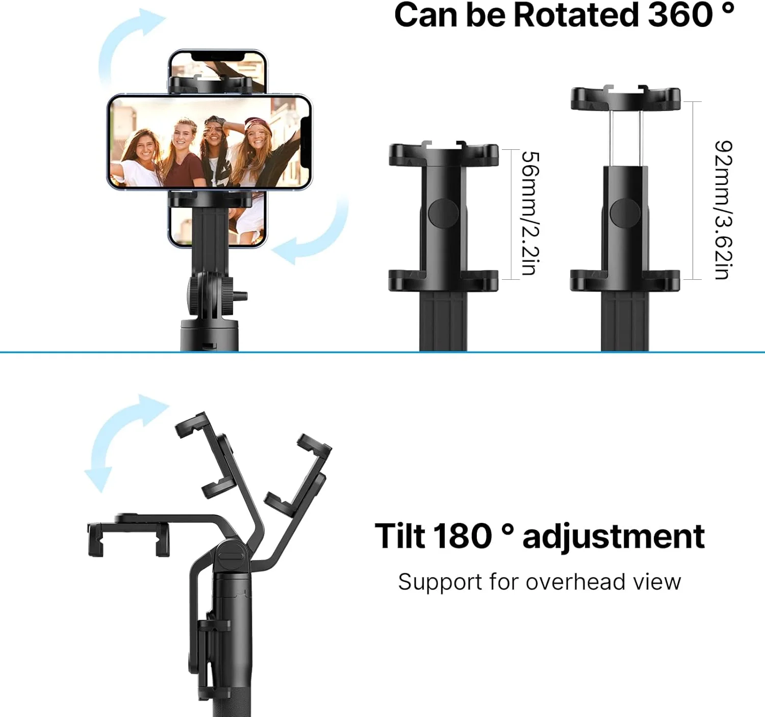 63'' 160cm Selfie Stick ULANZI SK-03 3 in 1 Stable Phone Stand for Smartphone/Camera, 160cm Extendable Phone Tripod with Detachable Remote, Compatible with iPhone/Galaxy/Huawei, etc. 63'' 160cm Selfie Stick ULANZI SK-03 3 in 1 Stable Phone Stand for Smartphone/Camera, 160cm Extendable Phone Tripod with Detachable Remote, Compatible with iPhone/Galaxy/Huawei, etc.