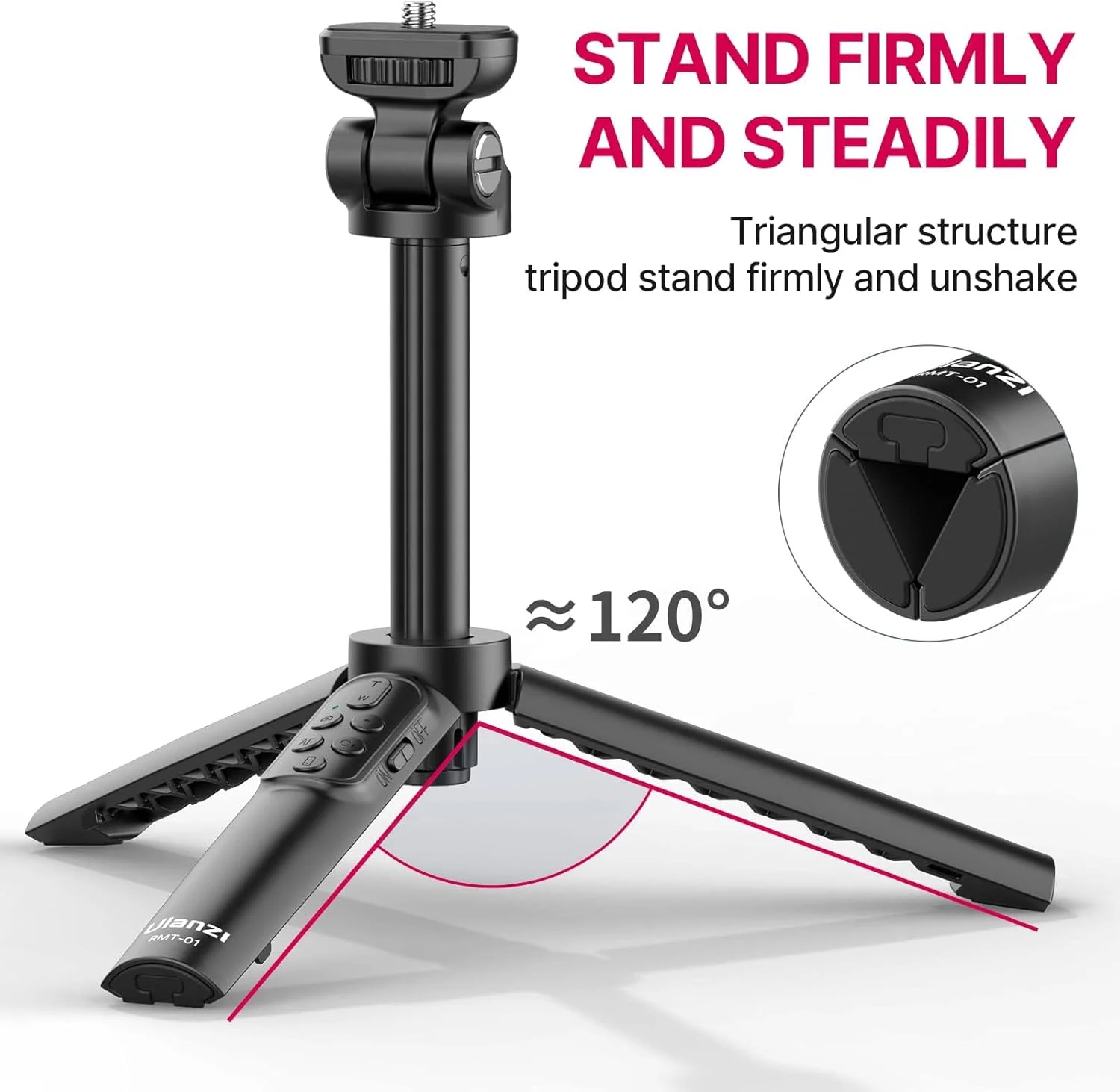 ULANZI RMT-01 گریپ فیلمبرداری بی سیم و سه پایه برای دوربین های سونی، کانن، نیکون و سایر دوربین های ولاگ یا تلفن های هوشمند، لوازم جانبی ولاگینگ ضبط ویدیو سلفی، اندازه دستی قابل حمل برای سازندگان محتوا و ولاگرها ULANZI RMT-01 گریپ فیلمبرداری بی سیم و سه پایه برای دوربین های سونی، کانن، نیکون و سایر دوربین های ولاگ یا تلفن های هوشمند، لوازم جانبی ولاگینگ ضبط ویدیو سلفی، اندازه دستی قابل حمل برای سازندگان محتوا و ولاگرها
