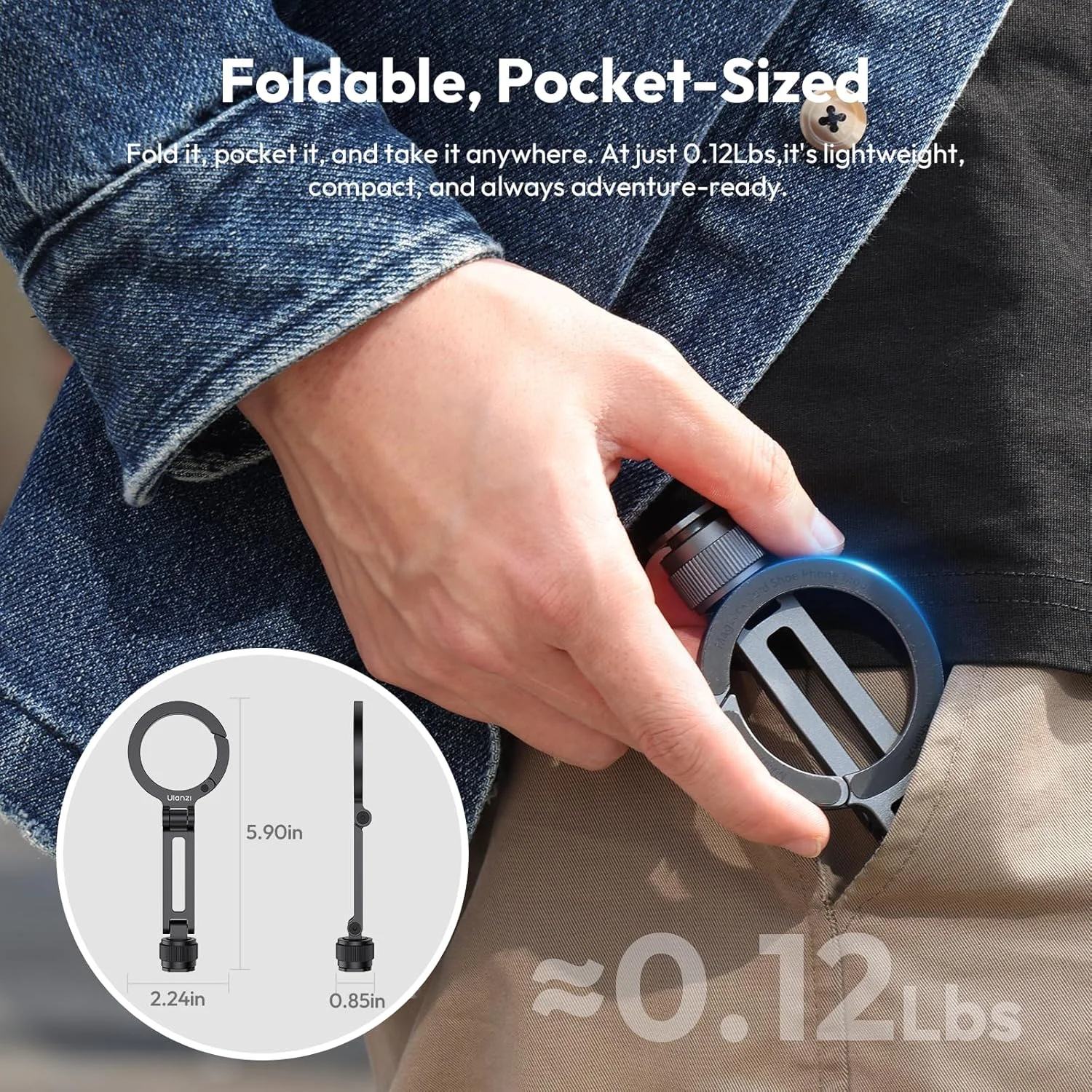 نگهدارنده مغناطیسی گوشی Ulanzi MA07 برای Magsafe، پایه گوشی دوربین آلومینیومی با پیچ 1/4 اینچی، سه پایه مغناطیسی کفش سرد برای دوربین، سازگار با سری آیفون 16/15/14/13/12