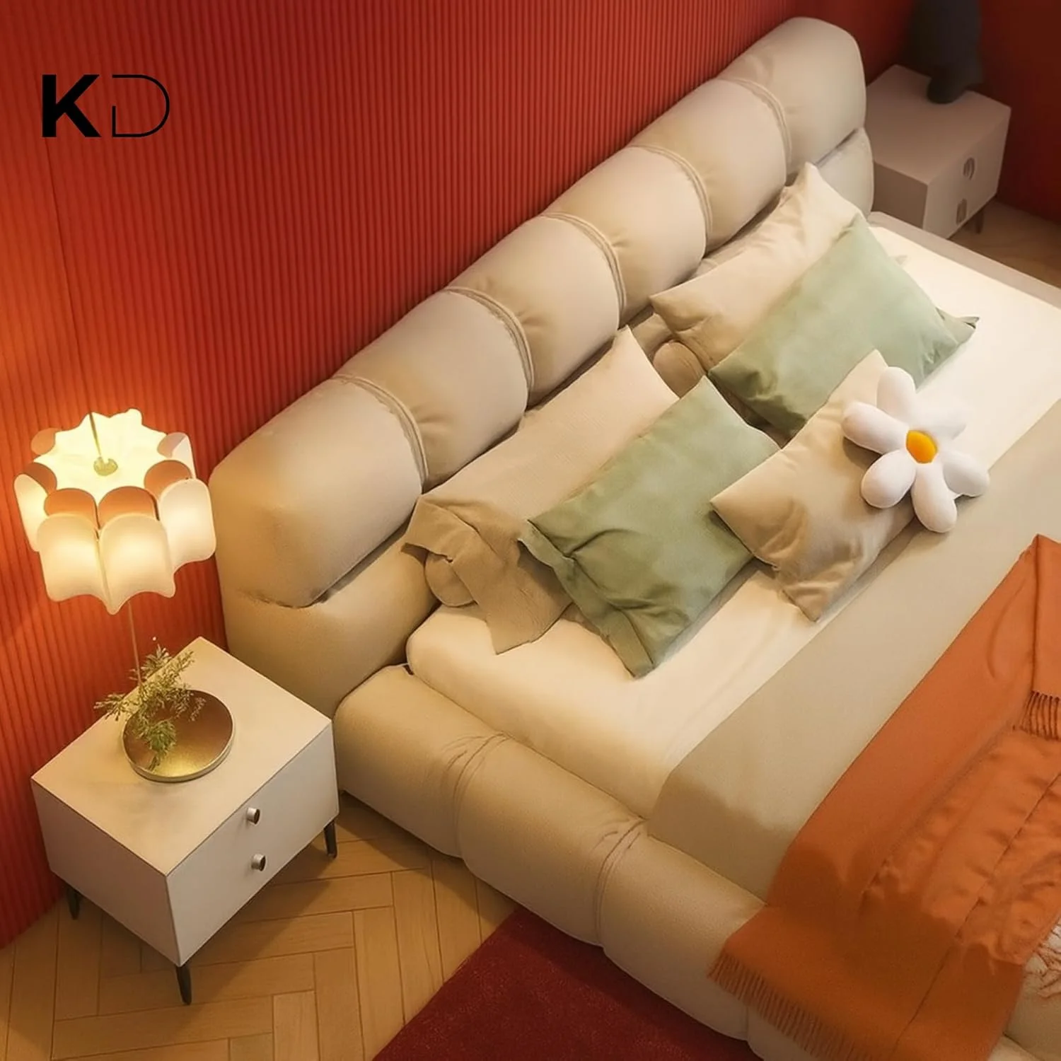 فریم تخت خواب پاف مینیمال KUSTOMDECO | تخت خواب ابری سفید مدرن با روکش بوکله | پایه چوبی محکم | مبلمان بادوام اتاق خواب (سایز کوئین (150x200 سانتی متر) بدون تشک) فریم تخت خواب پاف مینیمال KUSTOMDECO | تخت خواب ابری سفید مدرن با روکش بوکله | پایه چوبی محکم | مبلمان بادوام اتاق خواب (سایز کوئین (150x200 سانتی متر) بدون تشک)