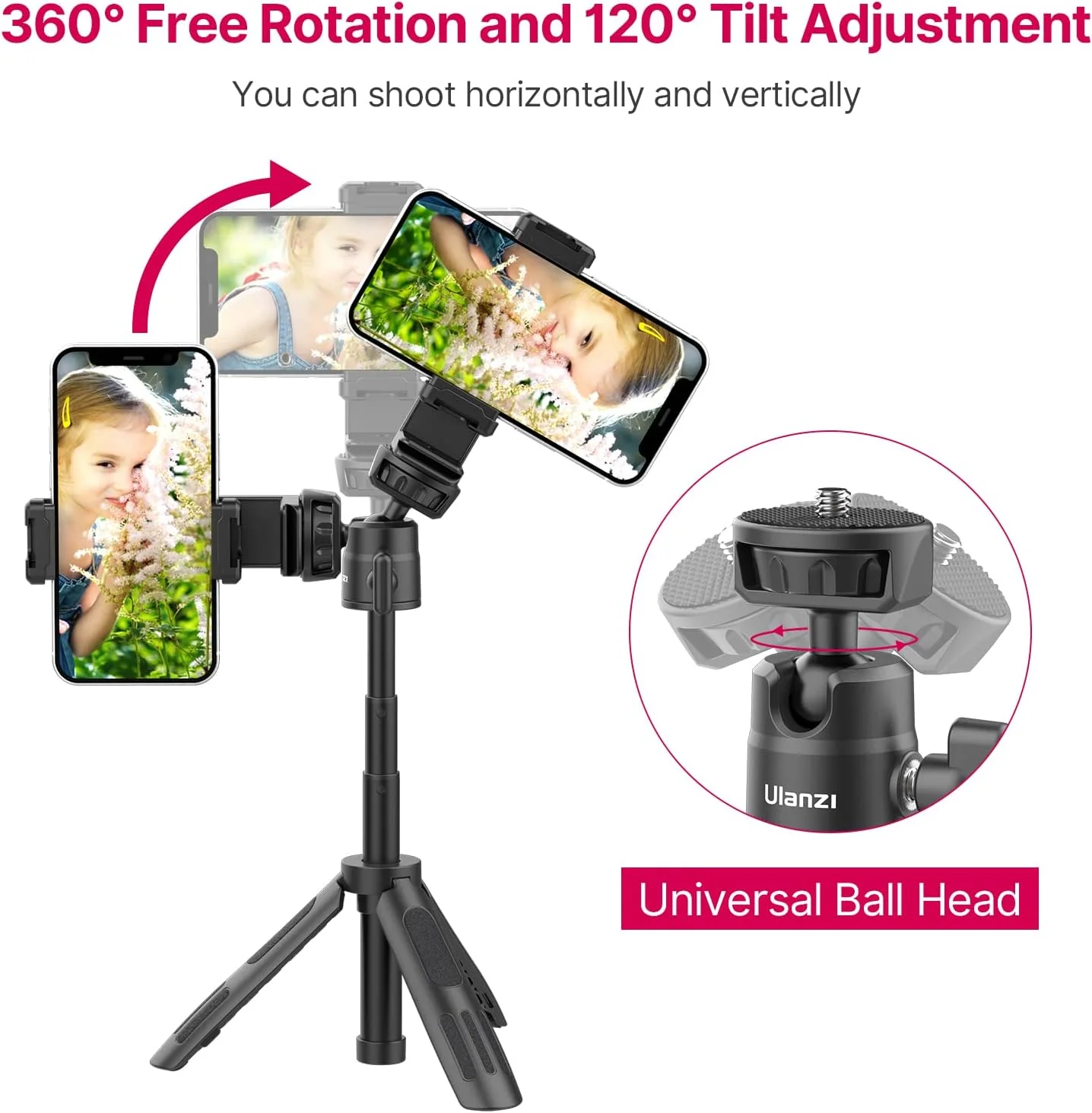 مونوپاد سلفی تلسکوپی ULANZI M12 برای GoPro، پایه سه پایه تلفن همراه قابل حمل برای Vlog با پایه تلفن و آداپتور GoPro، مینی گریپ دستی سازگار با GoPro Hero 13/12/11/10/9/8/7/6/5 و تلفن هوشمند مونوپاد سلفی تلسکوپی ULANZI M12 برای GoPro، پایه سه پایه تلفن همراه قابل حمل برای Vlog با پایه تلفن و آداپتور GoPro، مینی گریپ دستی سازگار با GoPro Hero 13/12/11/10/9/8/7/6/5 و تلفن هوشمند